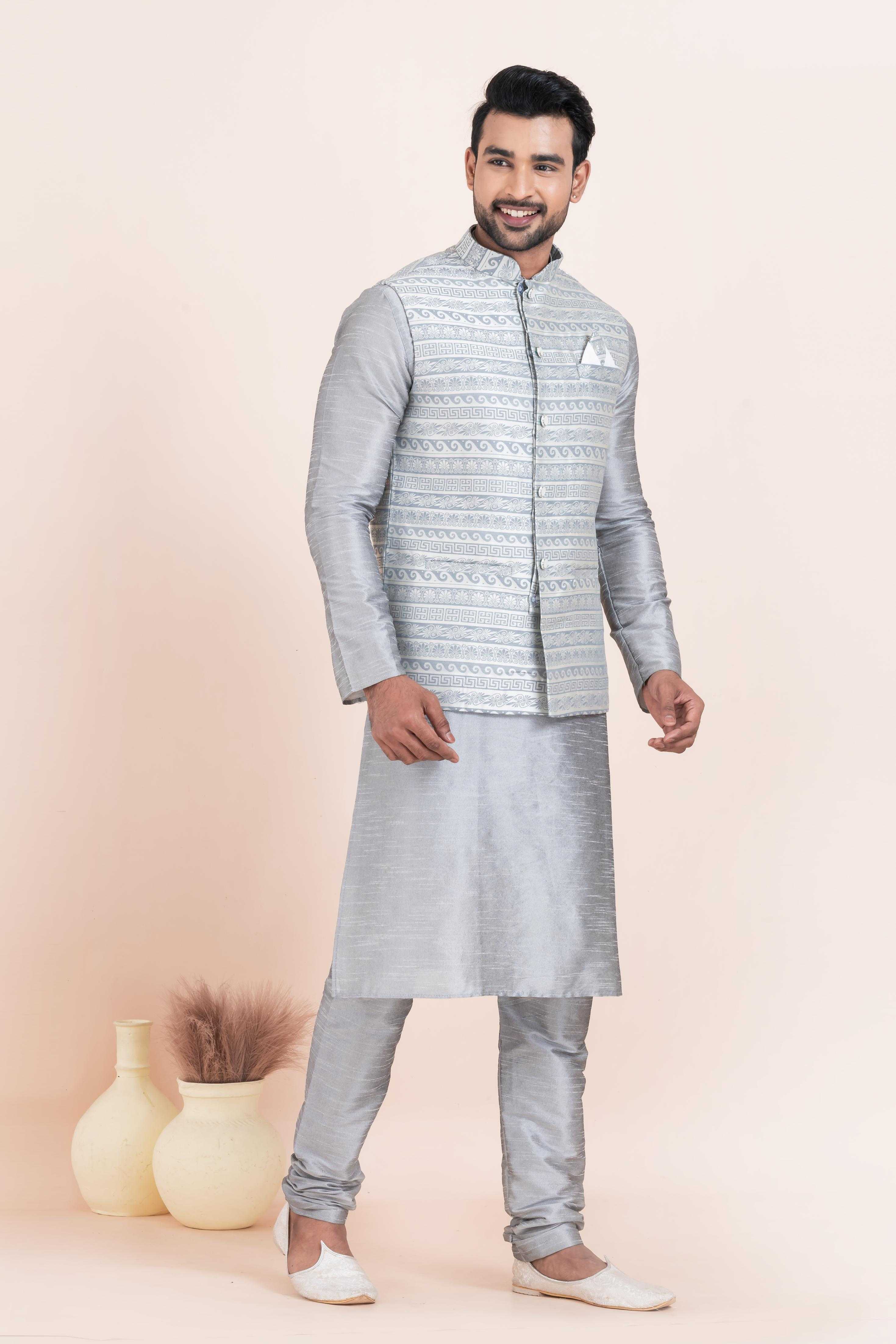 Ynf Banarasi Soft Silk RIN223 2366C Mens Wear Wholesale Nehru Jacket Festive & Wedding Coats Modi Jackets Manufacturer