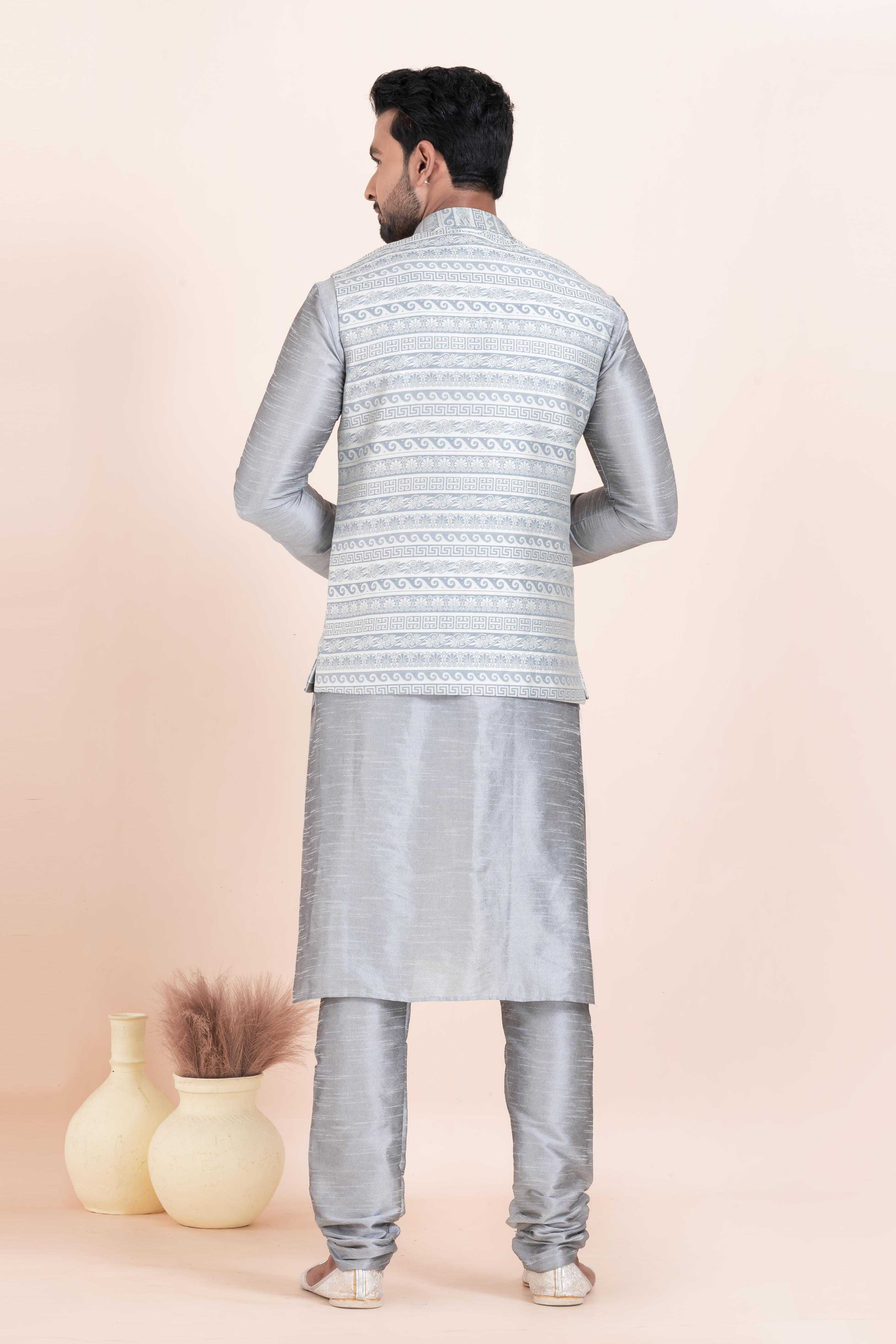 Ynf Banarasi Soft Silk RIN223 2366C Mens Wear Wholesale Nehru Jacket Festive & Wedding Coats Modi Jackets Manufacturer