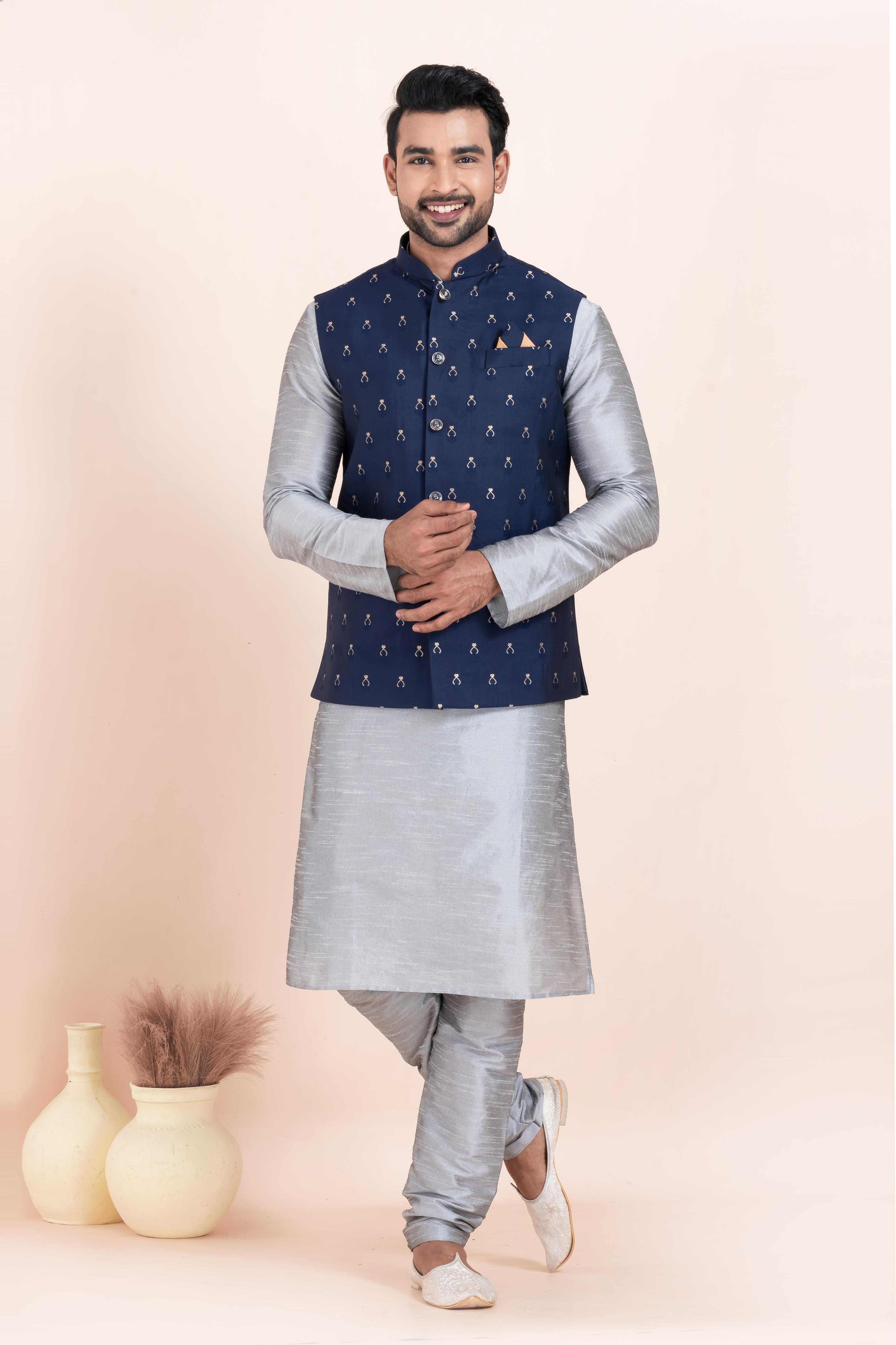 Ynf Banarasi Soft Silk RIN223 2367B Mens Wear Wholesale Nehru Jacket Festive & Wedding Coats Modi Jackets Manufacturer
