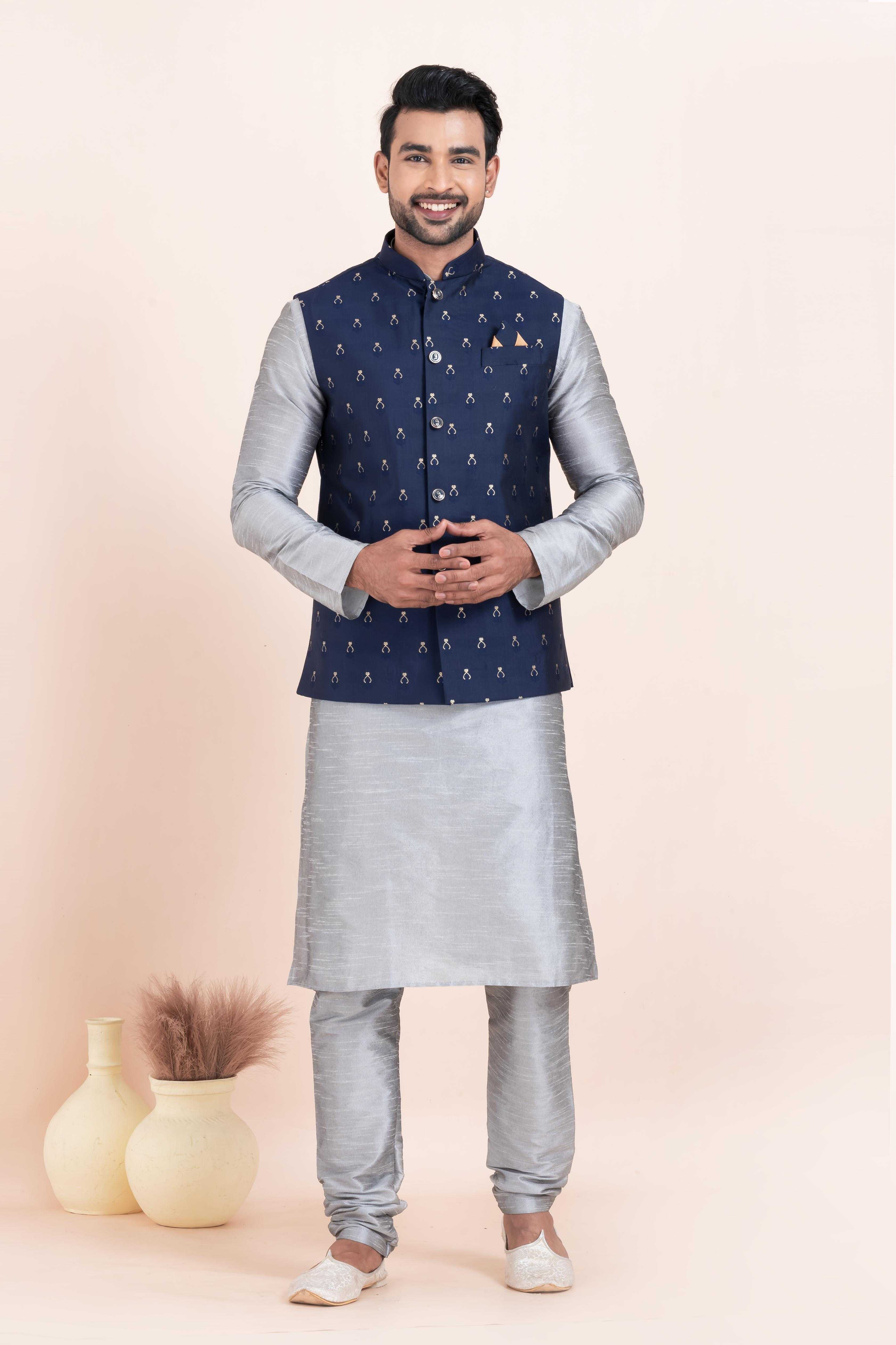 Ynf Banarasi Soft Silk RIN223 2367C Mens Wear Wholesale Nehru Jacket Festive & Wedding Coats Modi Jackets Manufacturer