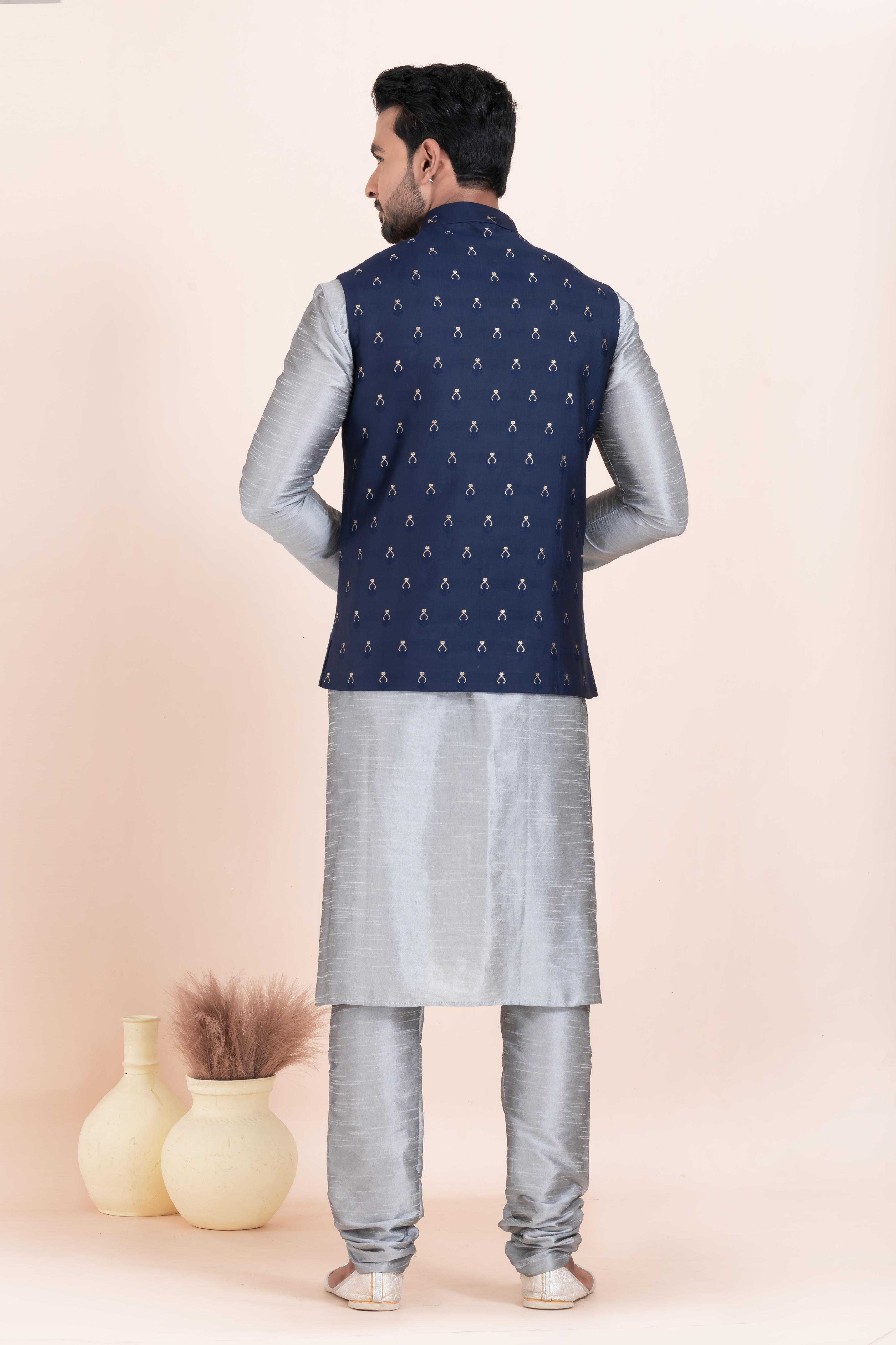 Ynf Banarasi Soft Silk RIN223 2367C Mens Wear Wholesale Nehru Jacket Festive & Wedding Coats Modi Jackets Manufacturer
