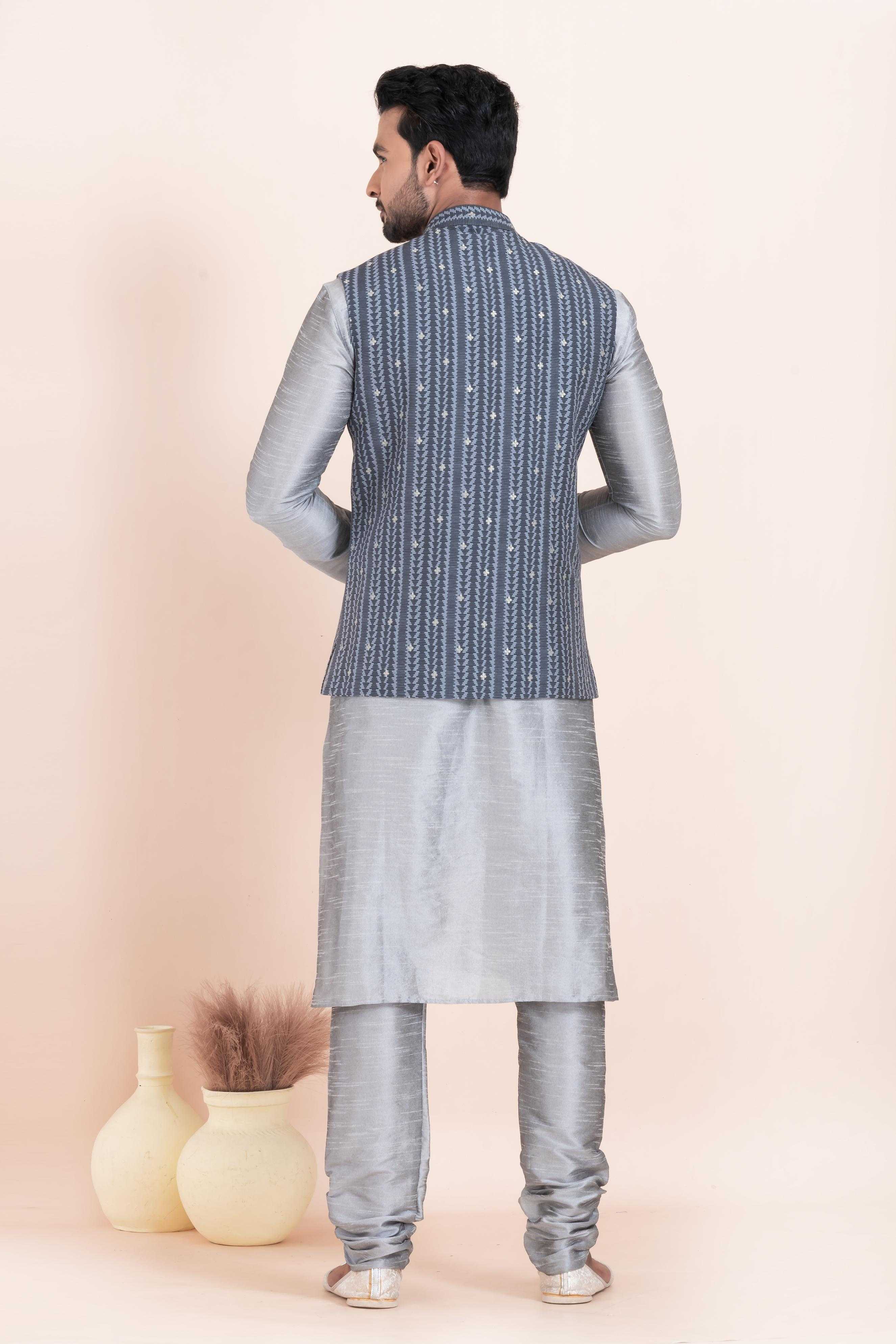 Ynf Banarasi Soft Silk RIN223 2368C Mens Wear Wholesale Nehru Jacket Festive & Wedding Coats Modi Jackets Manufacturer