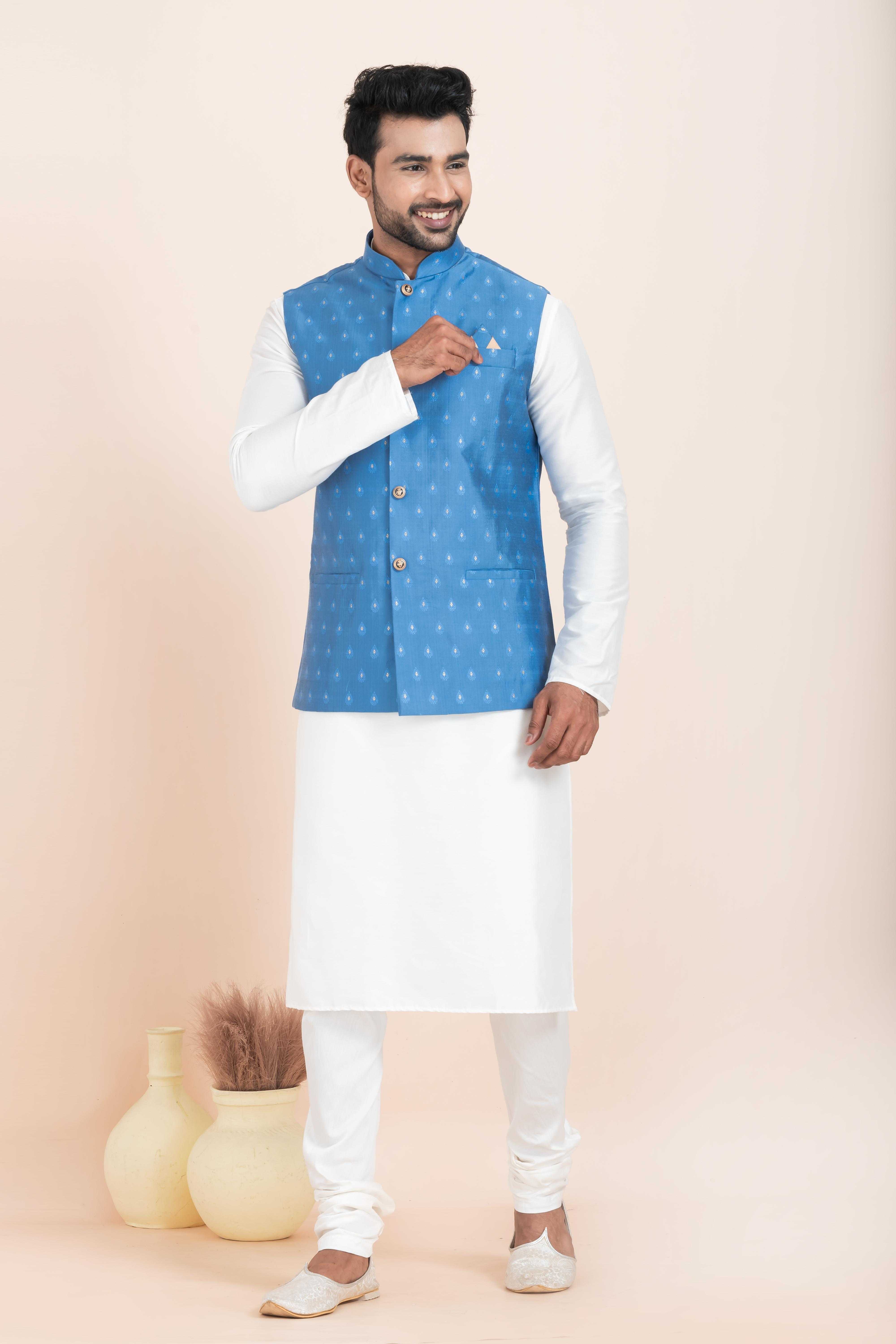Ynf Banarasi Soft Silk RIN223 2374A Mens Wear Festive Collections Wholesale Nehru Jacket Onam Collections Modi Jackets Manufacturer