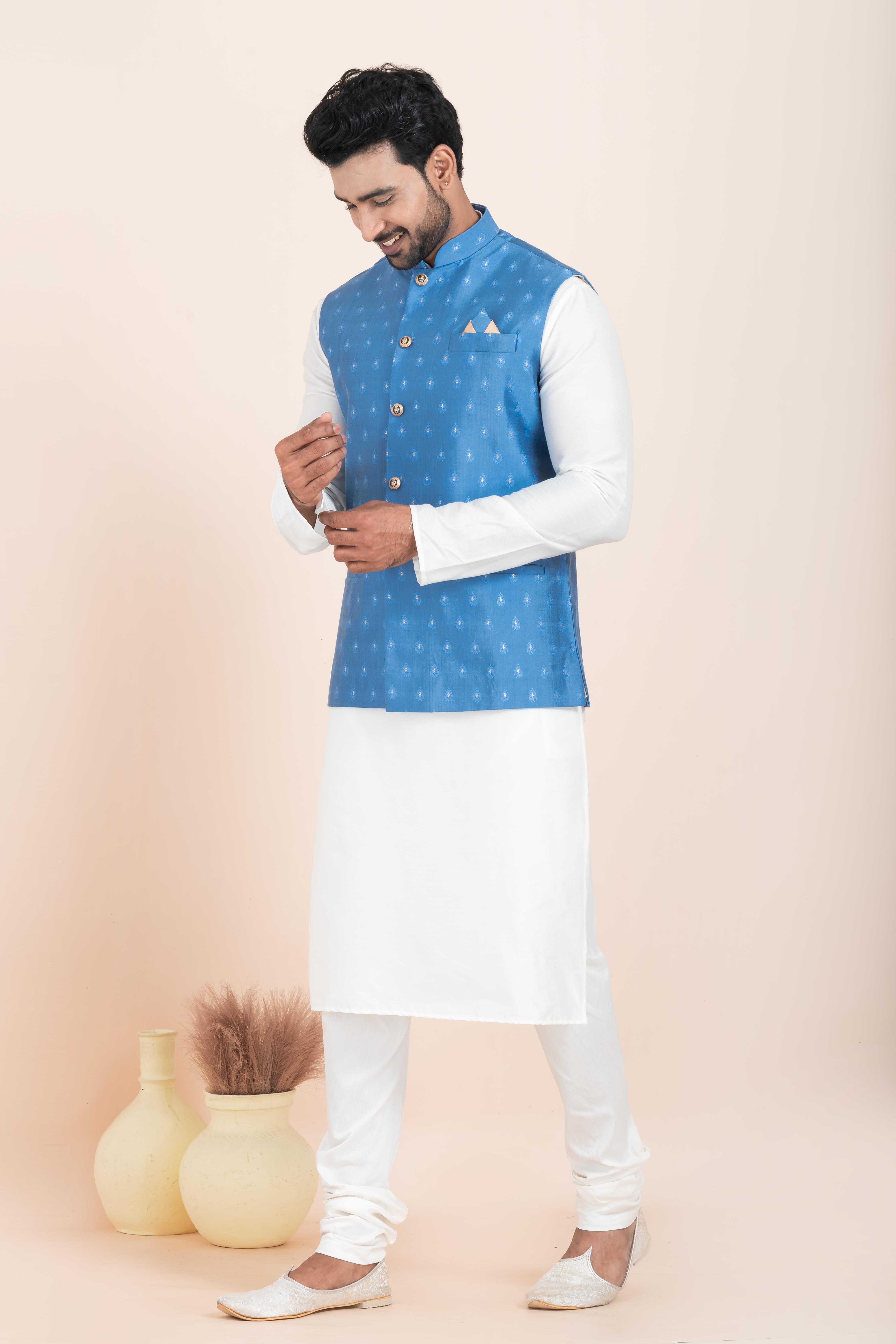 Ynf Banarasi Soft Silk RIN223 2374B Mens Wear Festive Collections Wholesale Nehru Jacket Onam Collections Modi Jackets Manufacturer