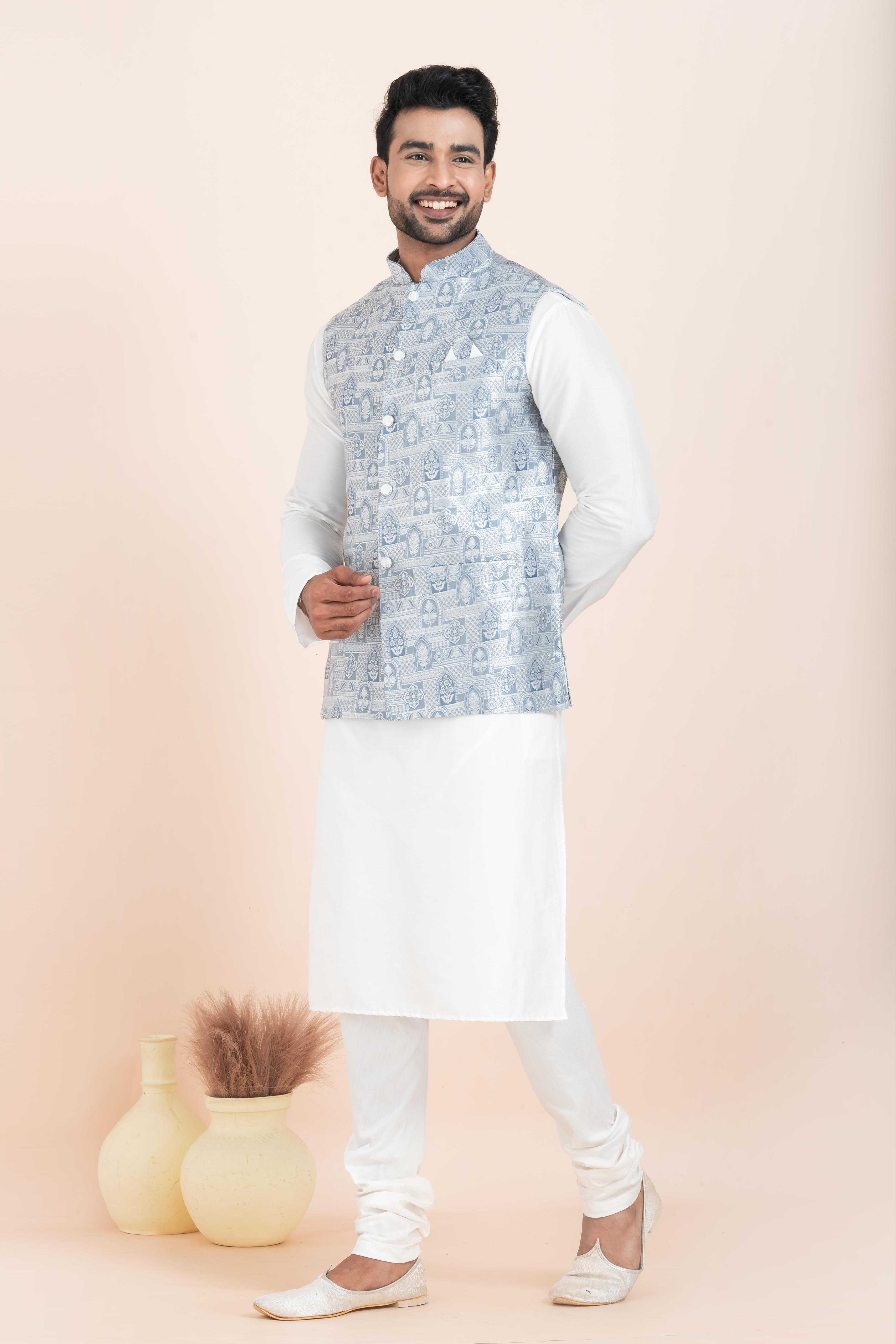 Ynf Banarasi Soft Silk RIN223 2377C Mens Wear Festive Collections Wholesale Nehru Jacket Onam Collections Modi Jackets Manufacturer