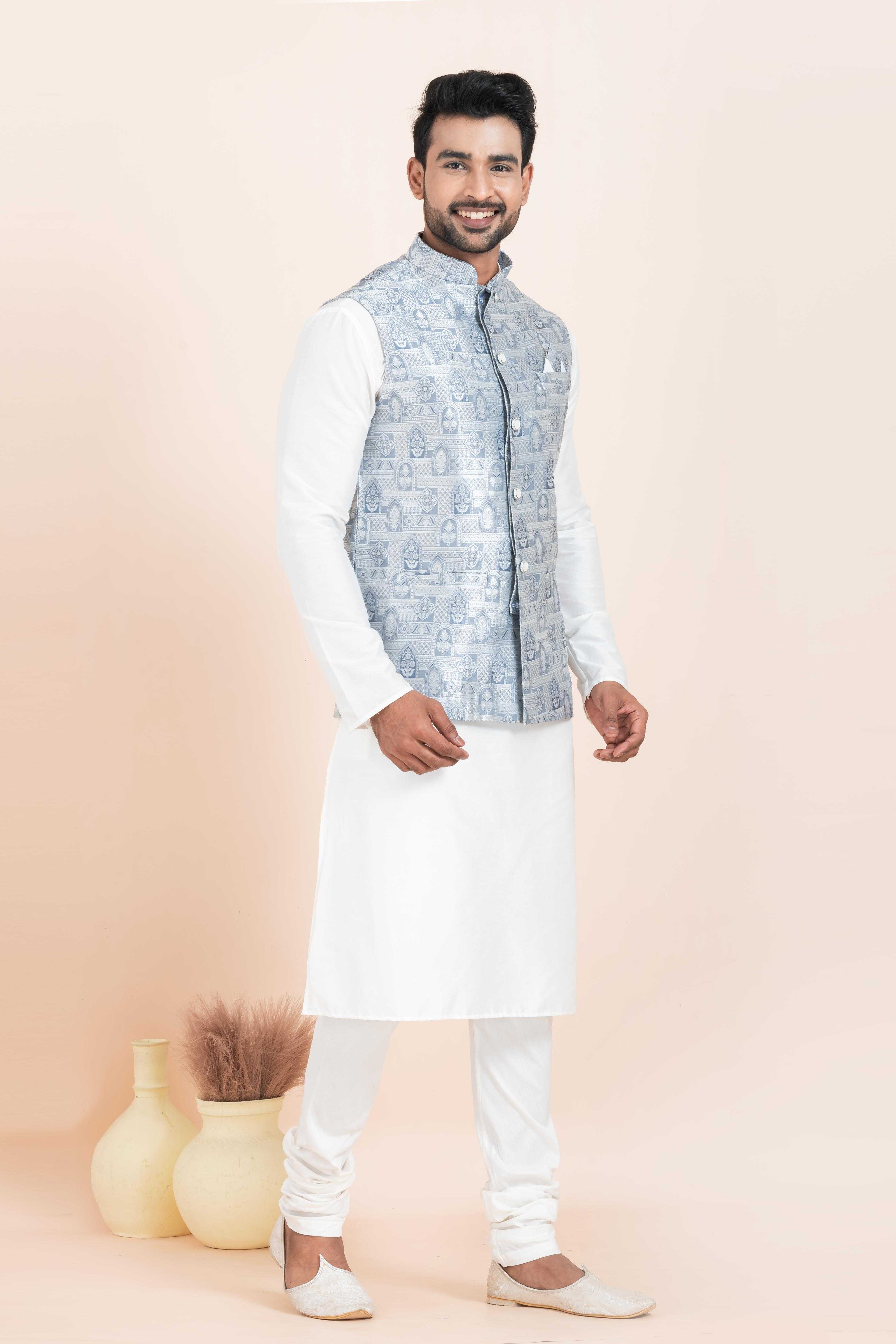 Ynf Banarasi Soft Silk RIN223 2377C Mens Wear Festive Collections Wholesale Nehru Jacket Onam Collections Modi Jackets Manufacturer
