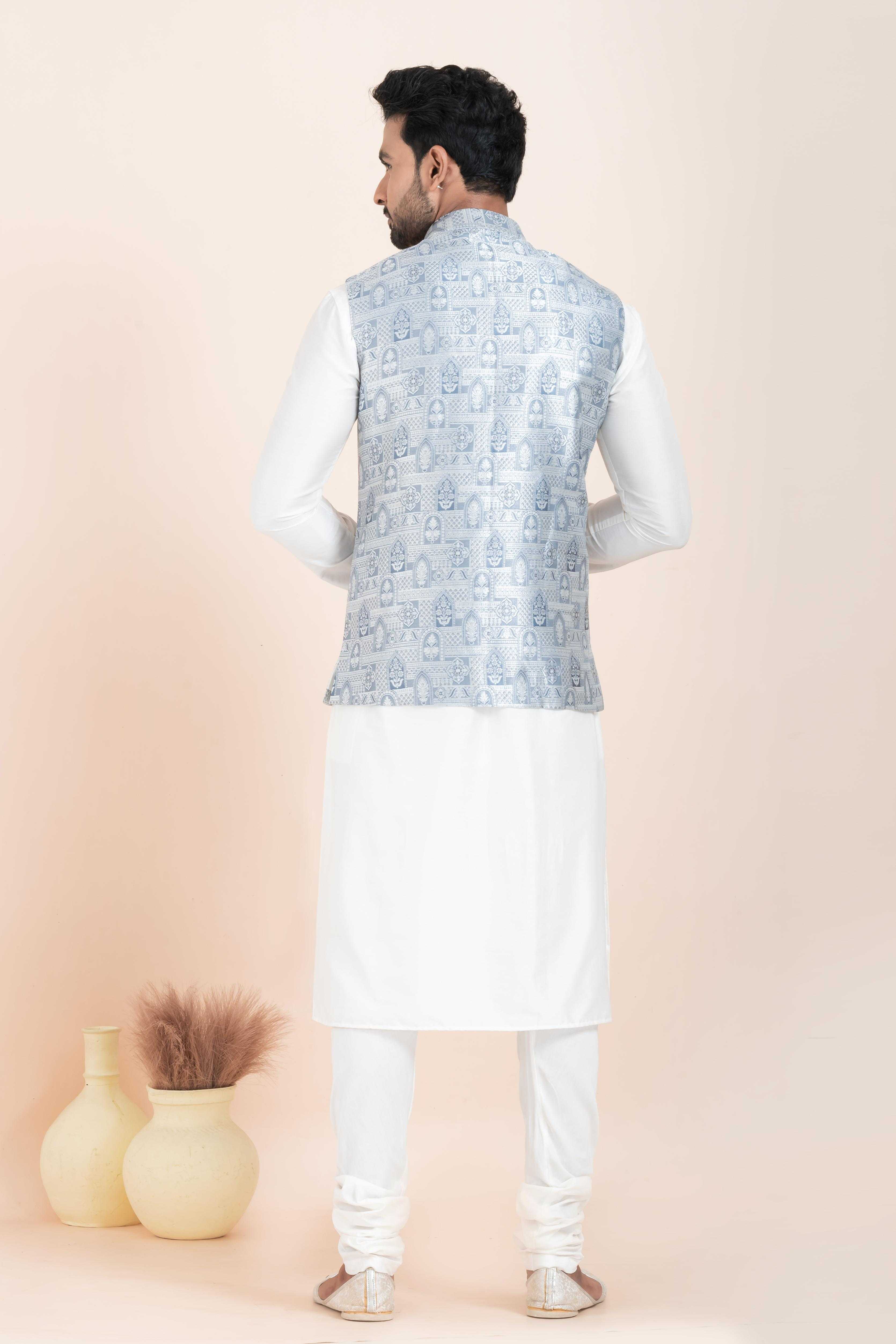 Ynf Banarasi Soft Silk RIN223 2377C Mens Wear Festive Collections Wholesale Nehru Jacket Onam Collections Modi Jackets Manufacturer