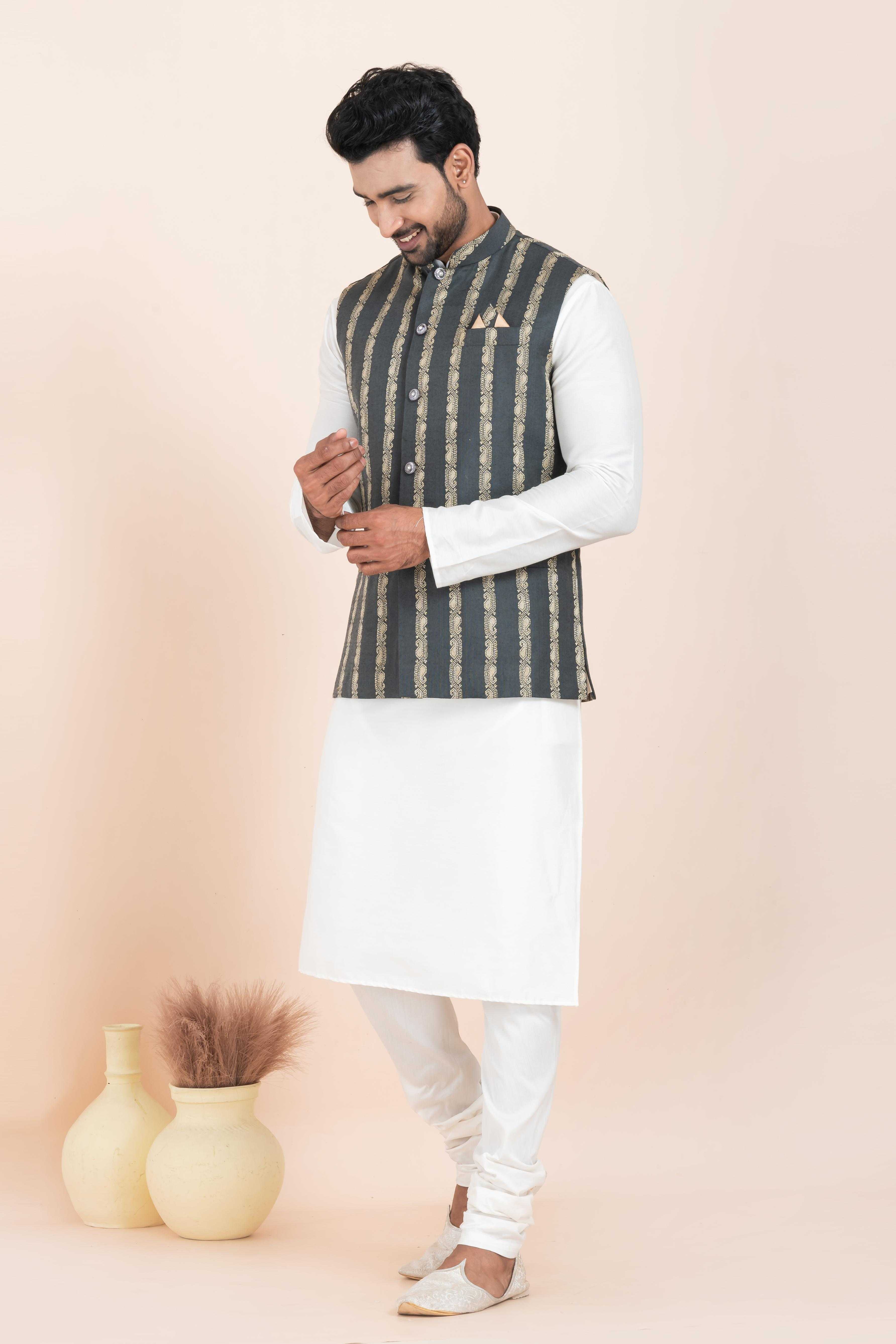 Ynf Banarasi Soft Silk RIN223 2379C Mens Wear Festive Collections Wholesale Nehru Jacket Onam Collections Modi Jackets Manufacturer