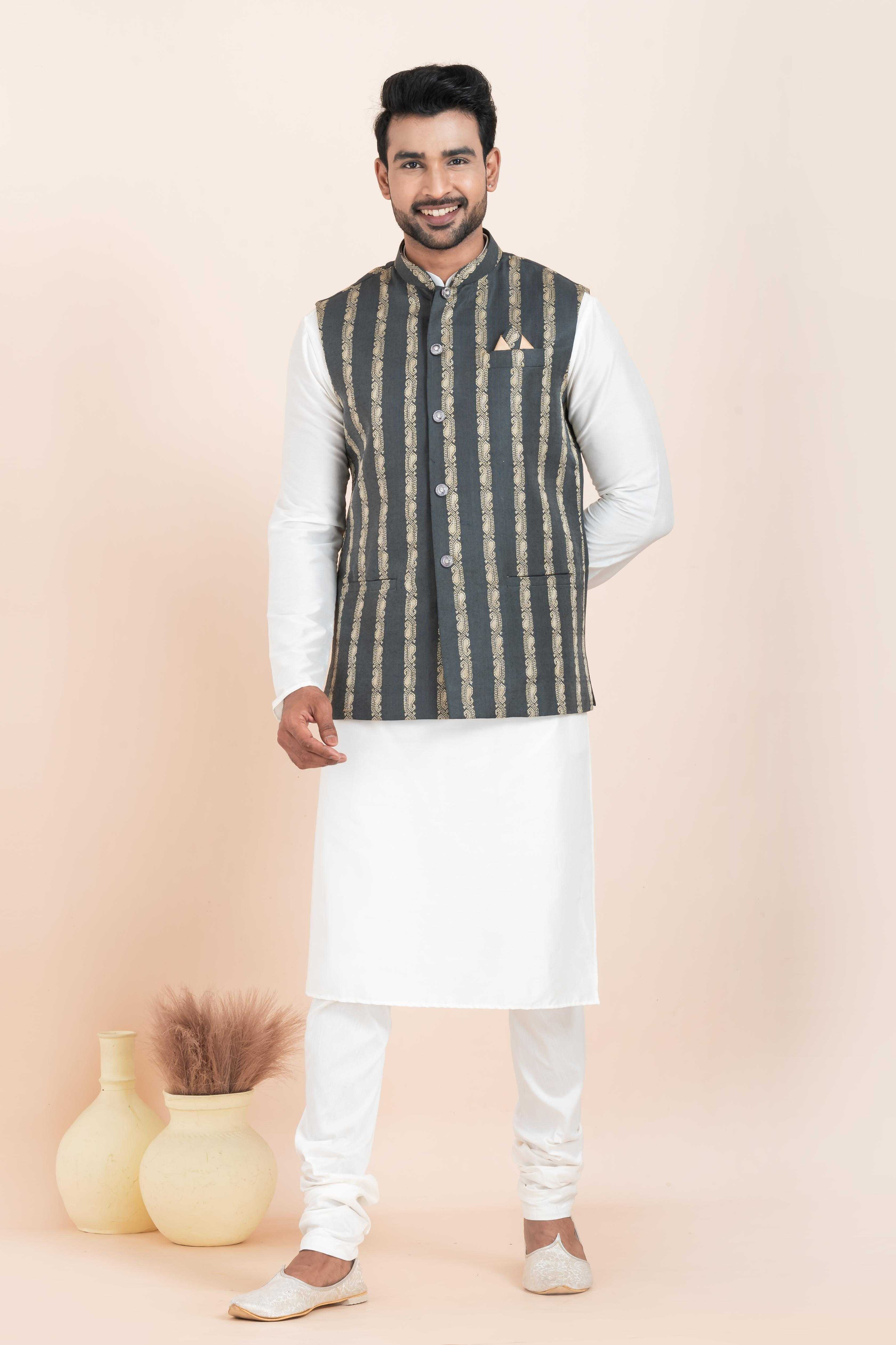 Ynf Banarasi Soft Silk RIN223 2379C Mens Wear Festive Collections Wholesale Nehru Jacket Onam Collections Modi Jackets Manufacturer