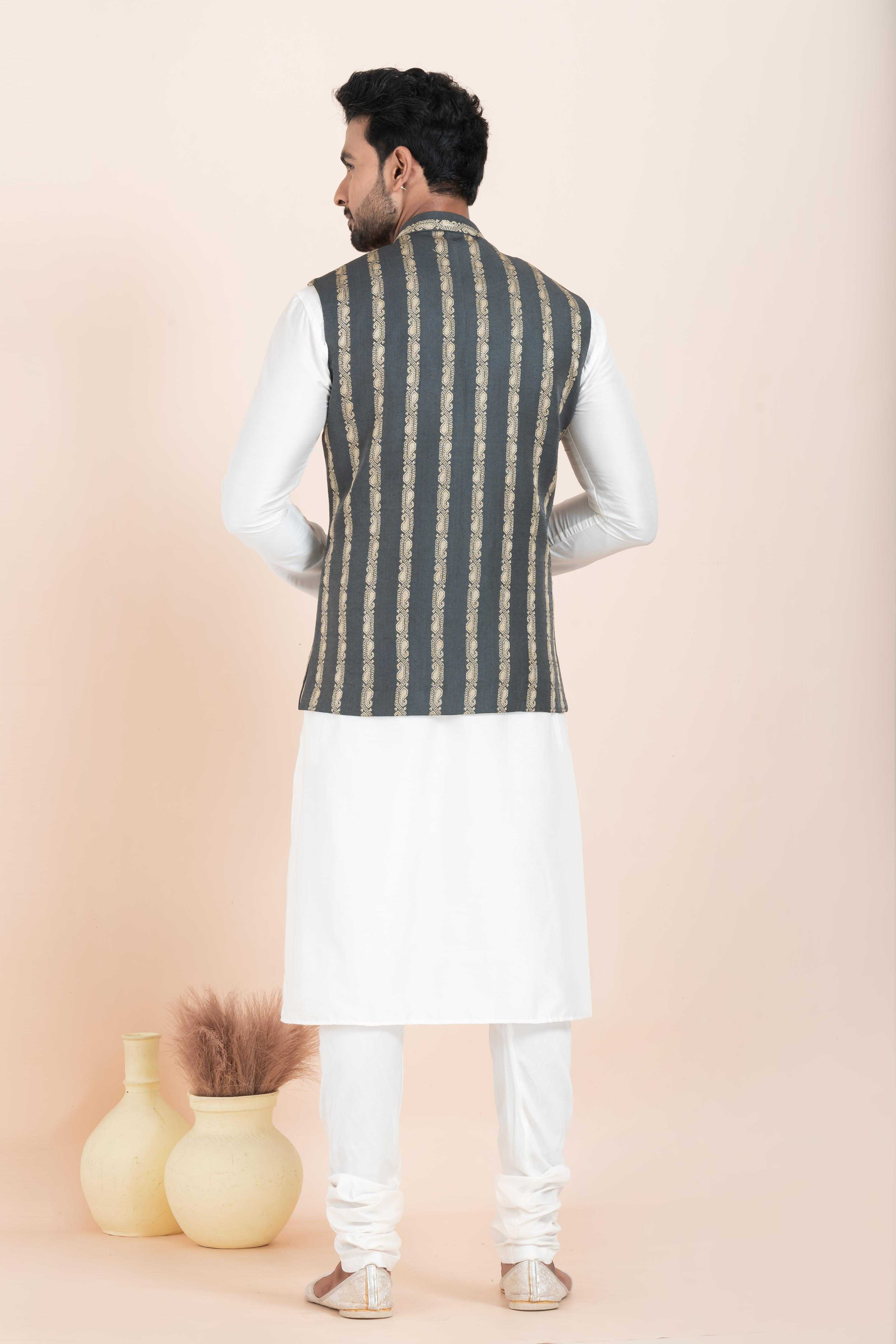 Ynf Banarasi Soft Silk RIN223 2379C Mens Wear Festive Collections Wholesale Nehru Jacket Onam Collections Modi Jackets Manufacturer