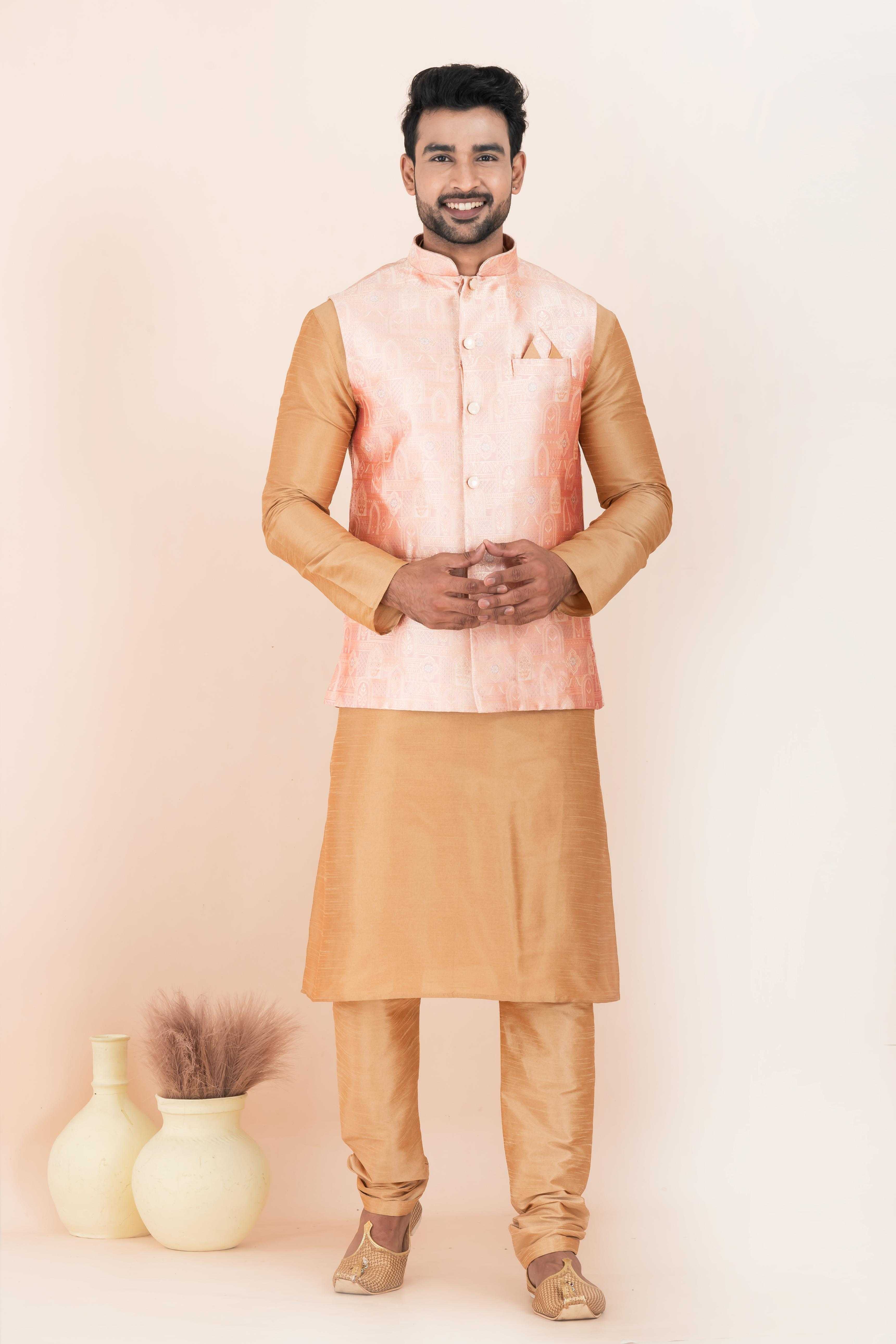 Ynf Banarasi Soft Silk RIN223 2380A Mens Wear Wholesale Nehru Jacket Festive & Wedding Coats Modi Jackets Manufacturer