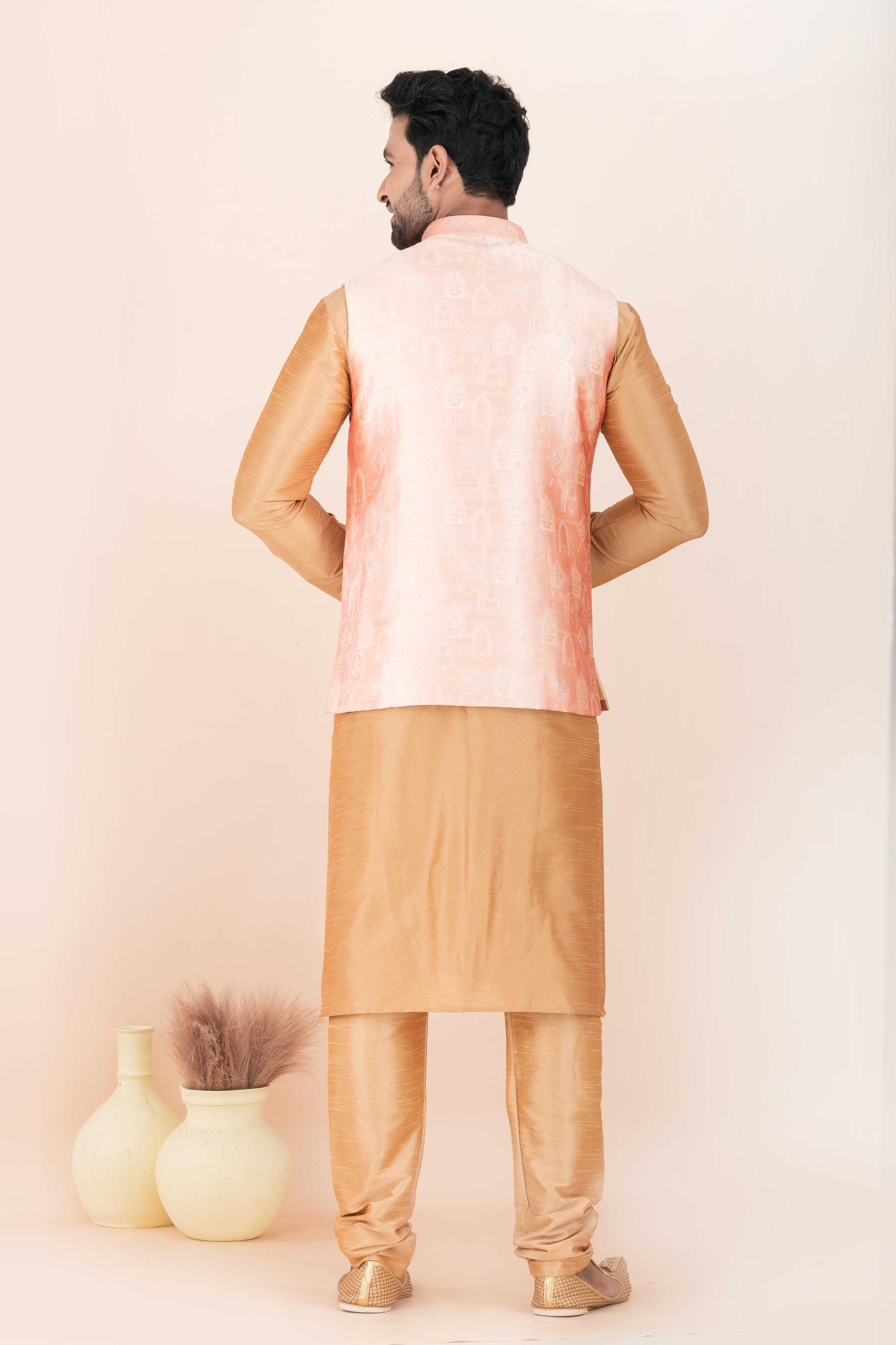 Ynf Banarasi Soft Silk RIN223 2380A Mens Wear Wholesale Nehru Jacket Festive & Wedding Coats Modi Jackets Manufacturer