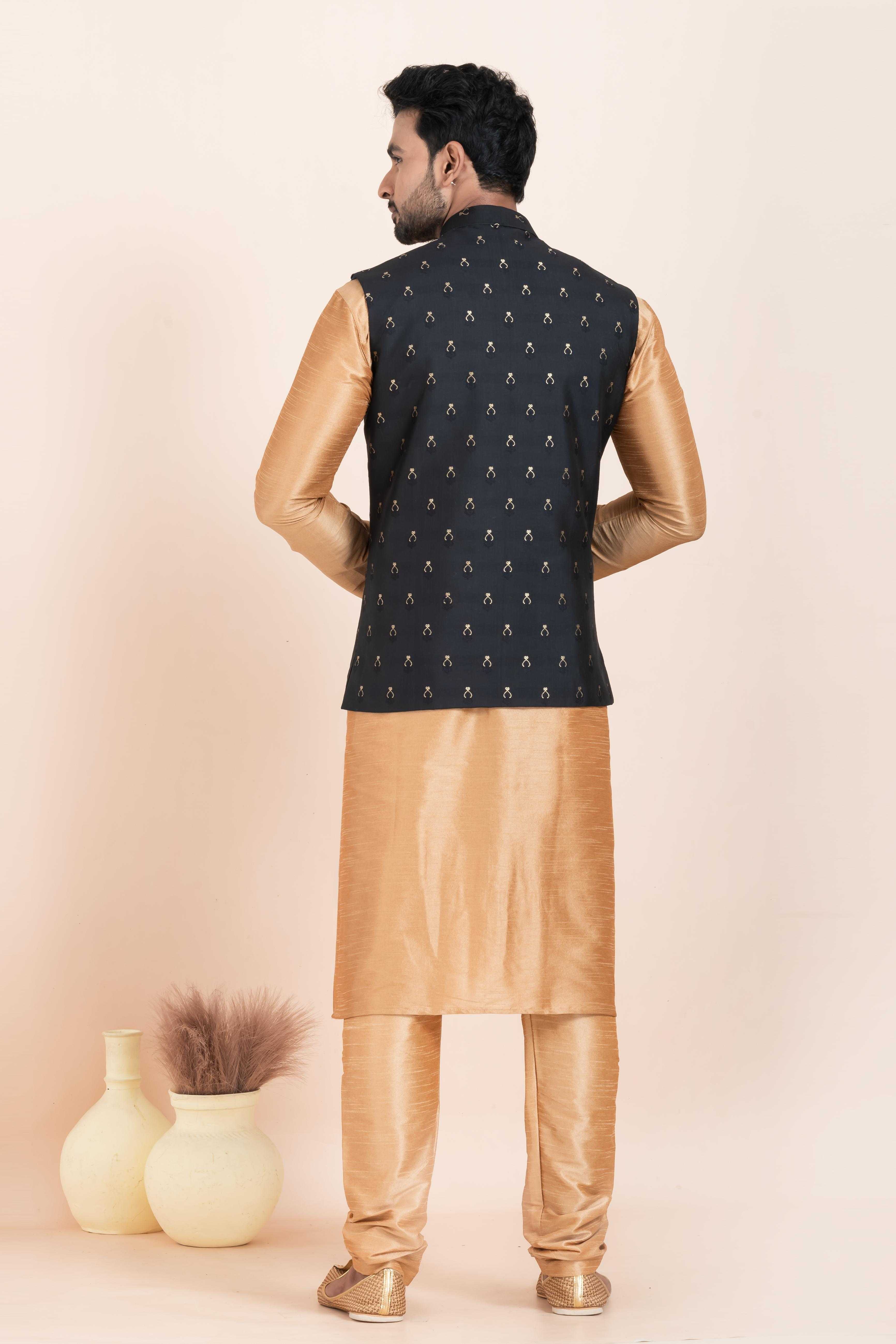 Ynf Banarasi Soft Silk RIN223 2381B Mens Wear Wholesale Nehru Jacket Festive & Wedding Coats Modi Jackets Manufacturer