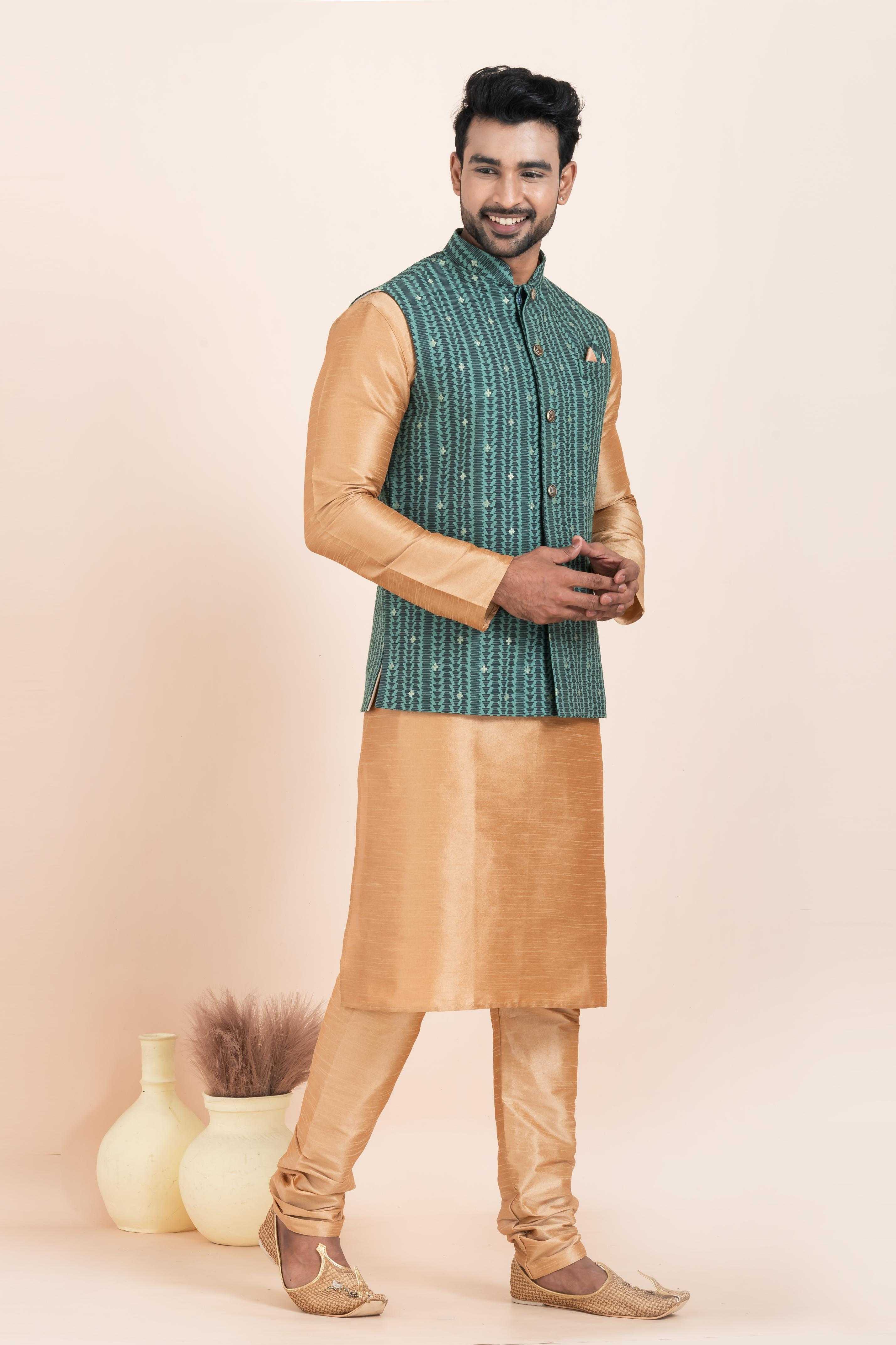 Ynf Banarasi Soft Silk RIN223 2385A Mens Wear Wholesale Nehru Jacket Festive & Wedding Coats Modi Jackets Manufacturer