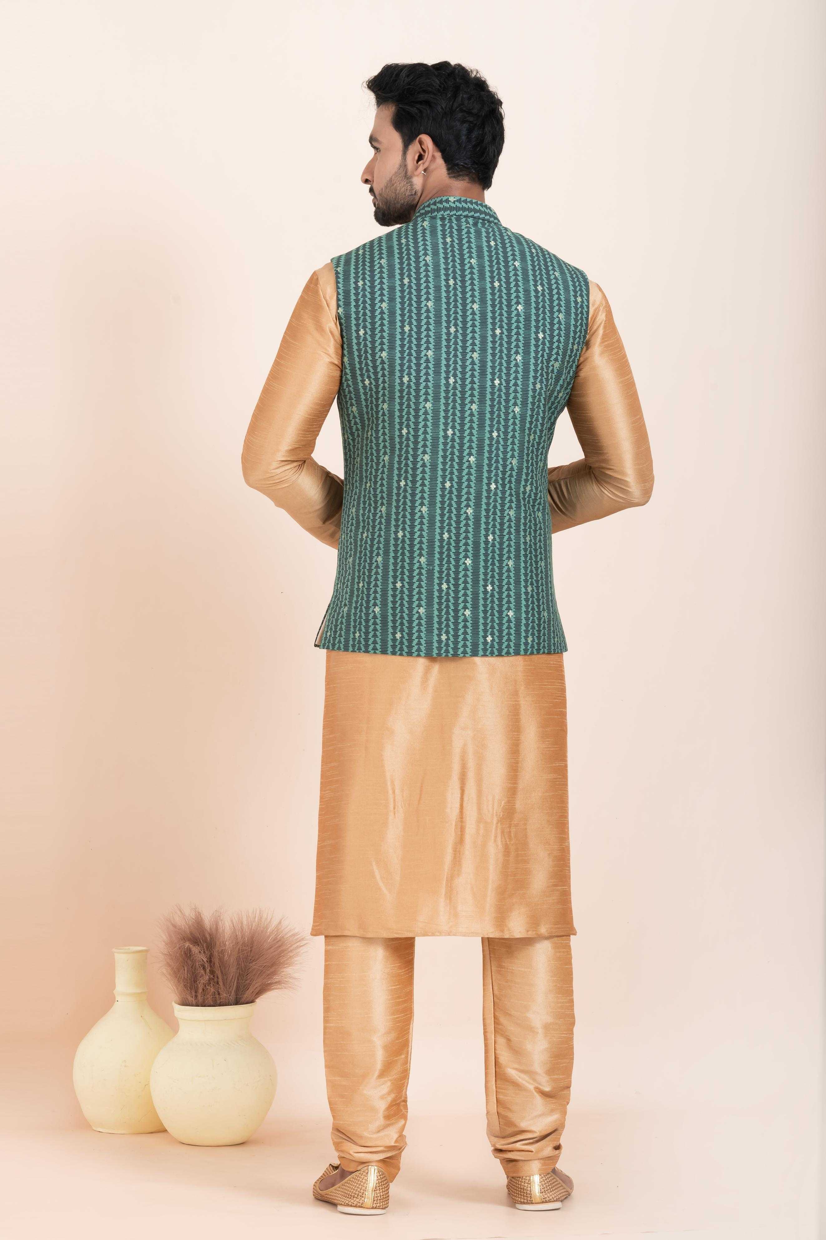 Ynf Banarasi Soft Silk RIN223 2385C Mens Wear Wholesale Nehru Jacket Festive & Wedding Coats Modi Jackets Manufacturer