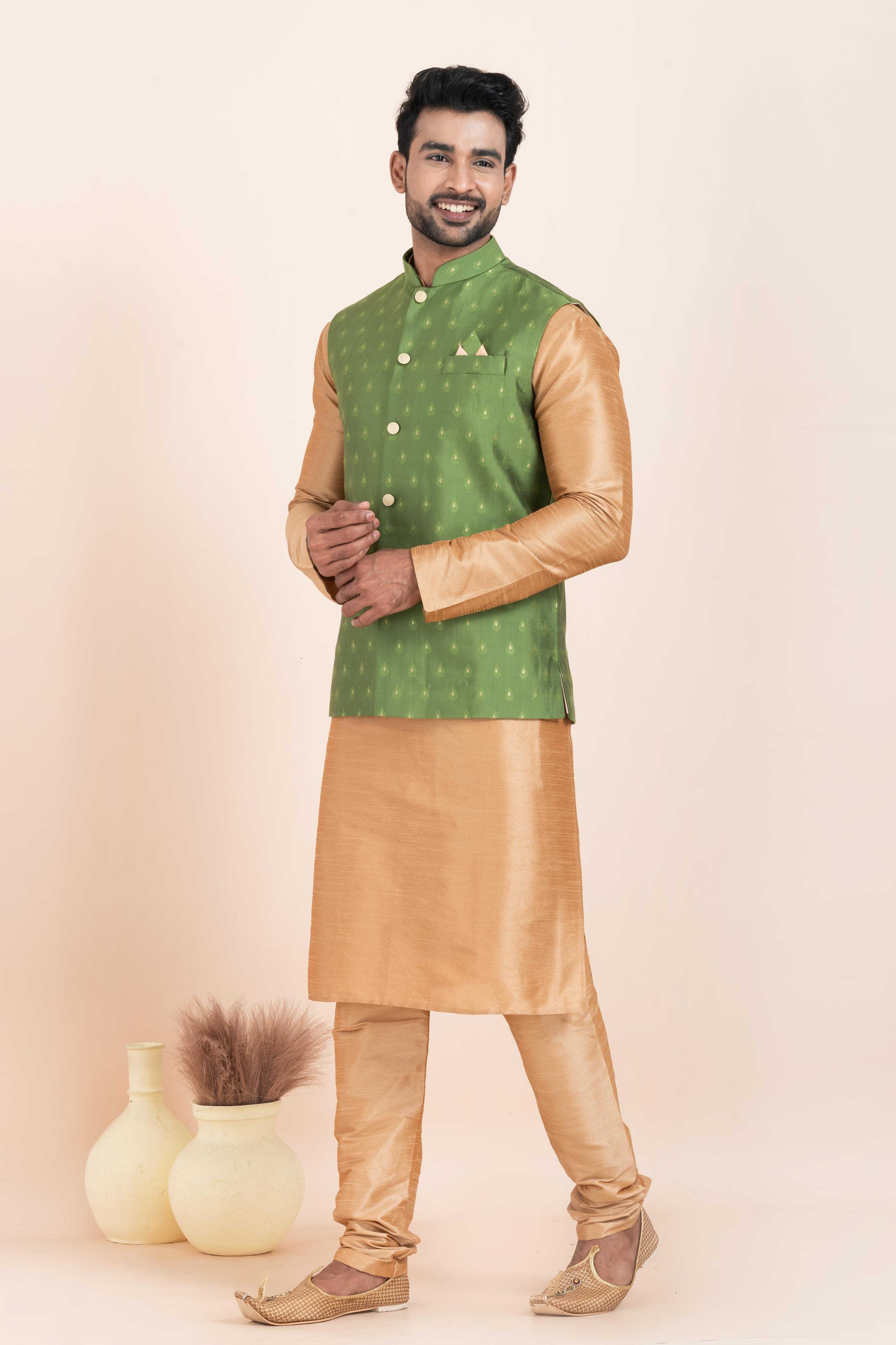Ynf Banarasi Soft Silk RIN223 2386C Mens Wear Wholesale Nehru Jacket Festive & Wedding Coats Modi Jackets Manufacturer