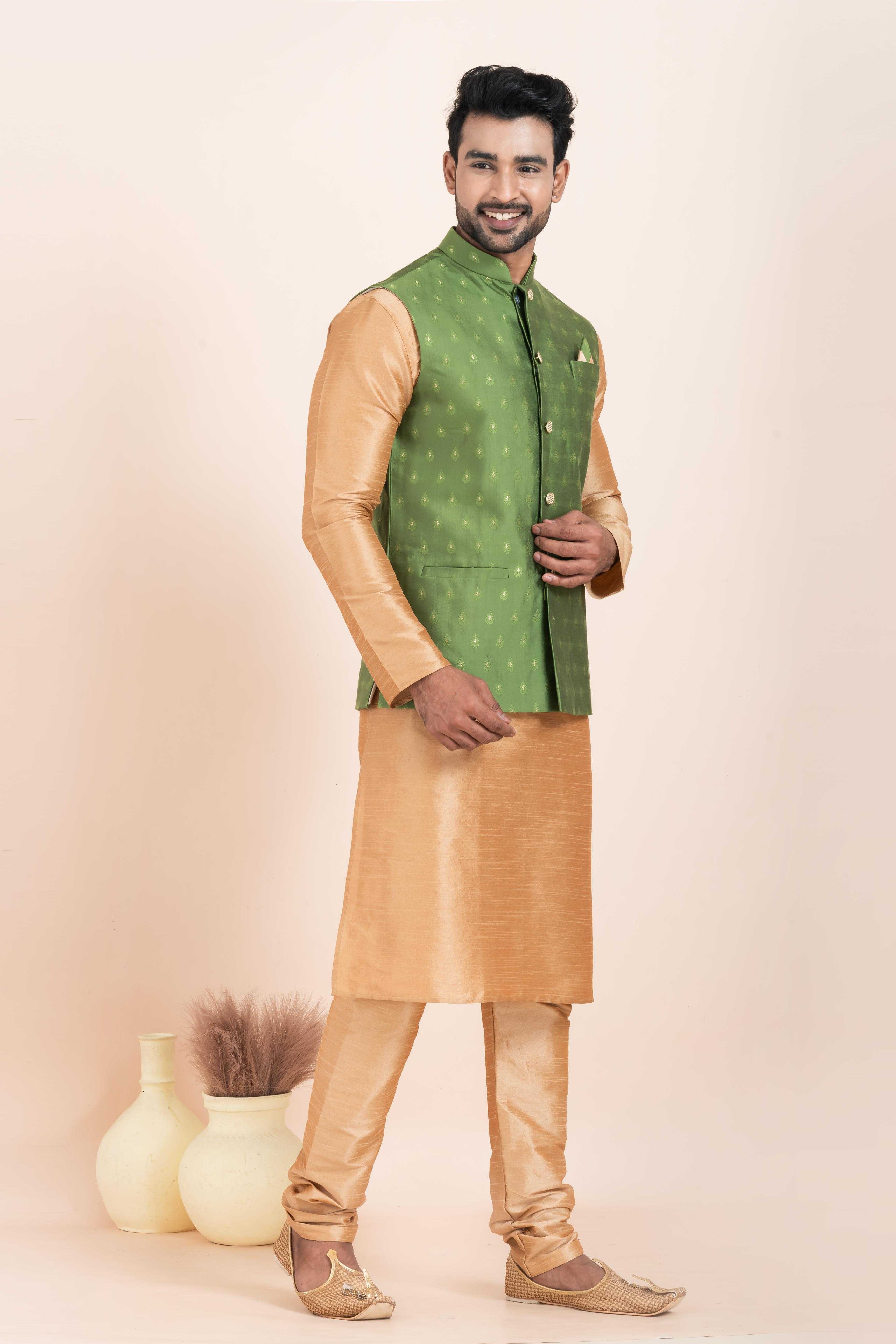 Ynf Banarasi Soft Silk RIN223 2386C Mens Wear Wholesale Nehru Jacket Festive & Wedding Coats Modi Jackets Manufacturer