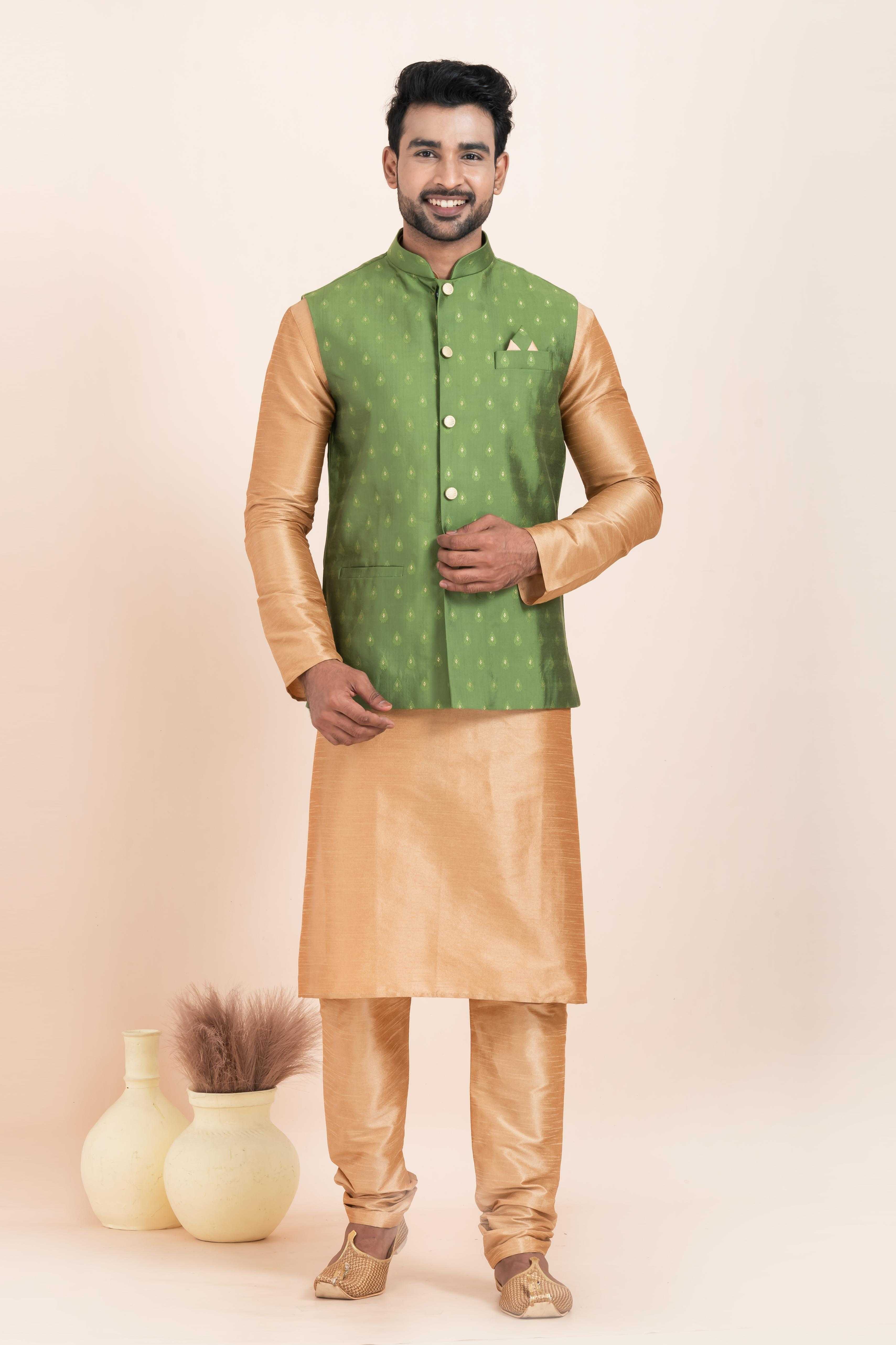 Ynf Banarasi Soft Silk RIN223 2386C Mens Wear Wholesale Nehru Jacket Festive & Wedding Coats Modi Jackets Manufacturer