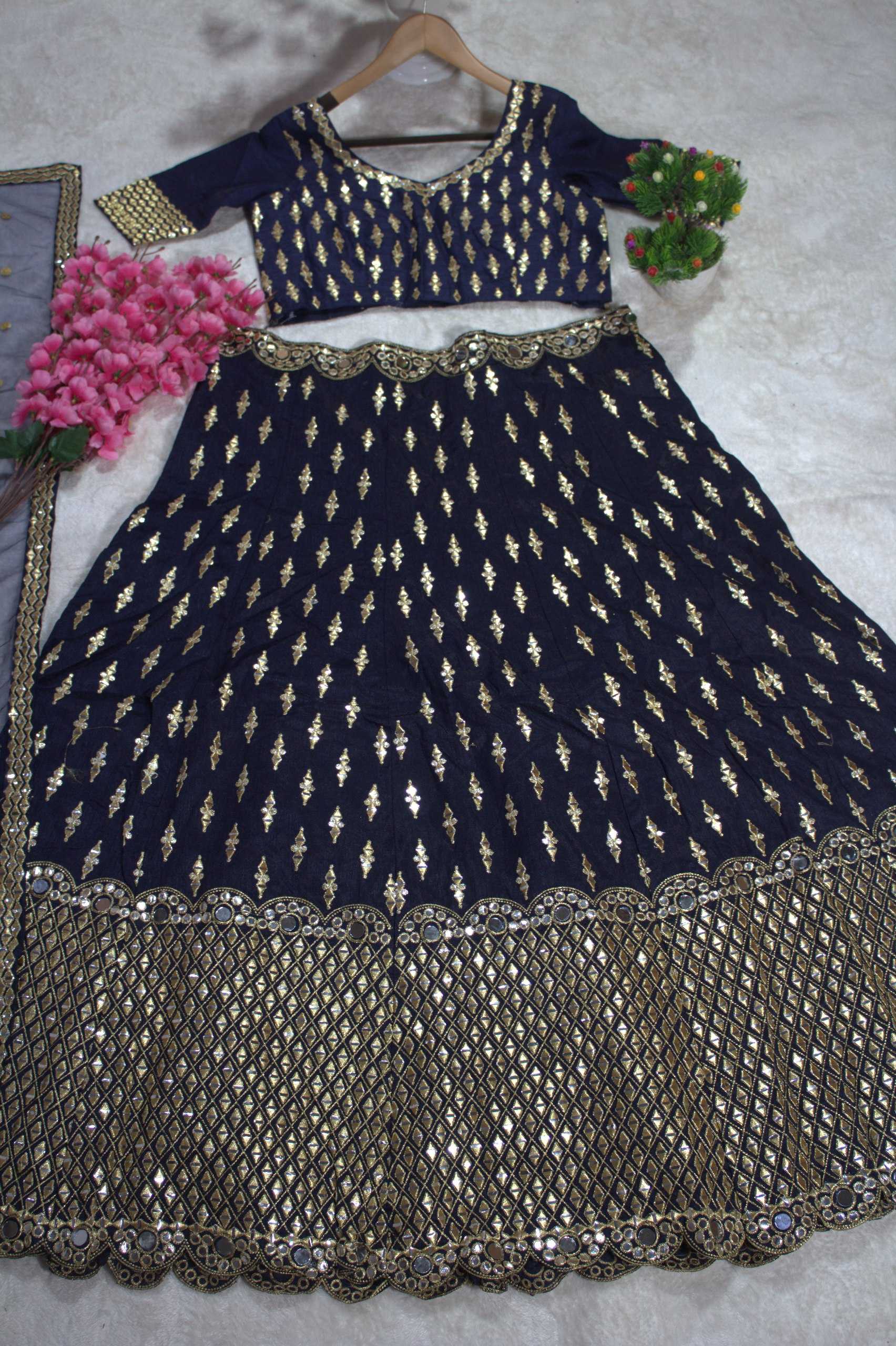 Ynf Banglori Silk RIN228 55 Lehengas Wholesale Silk Lehenga Mirror Work Lehenga Manufacturer
