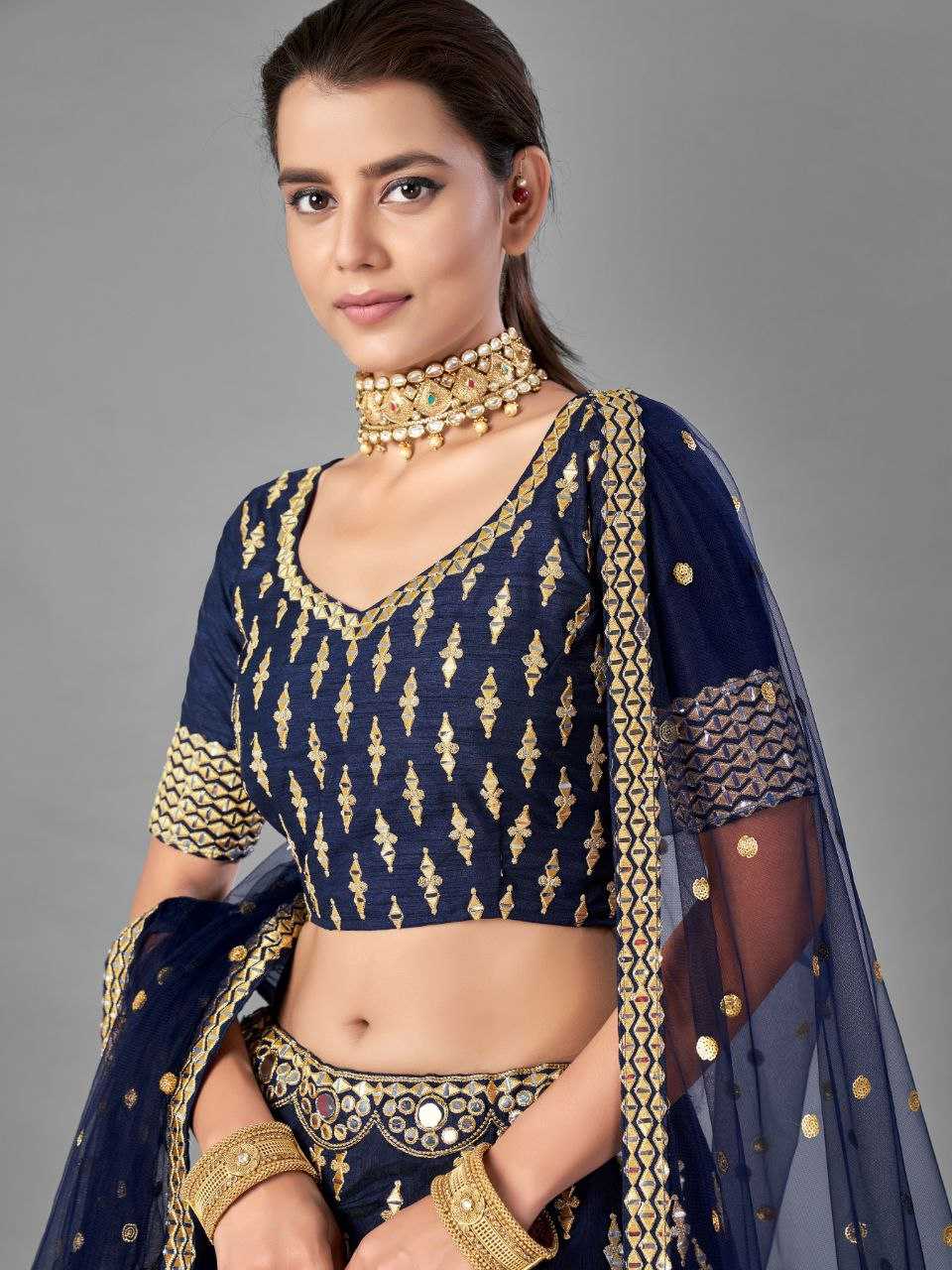 Ynf Banglori Silk RIN228 55 Lehengas Wholesale Silk Lehenga Mirror Work Lehenga Manufacturer