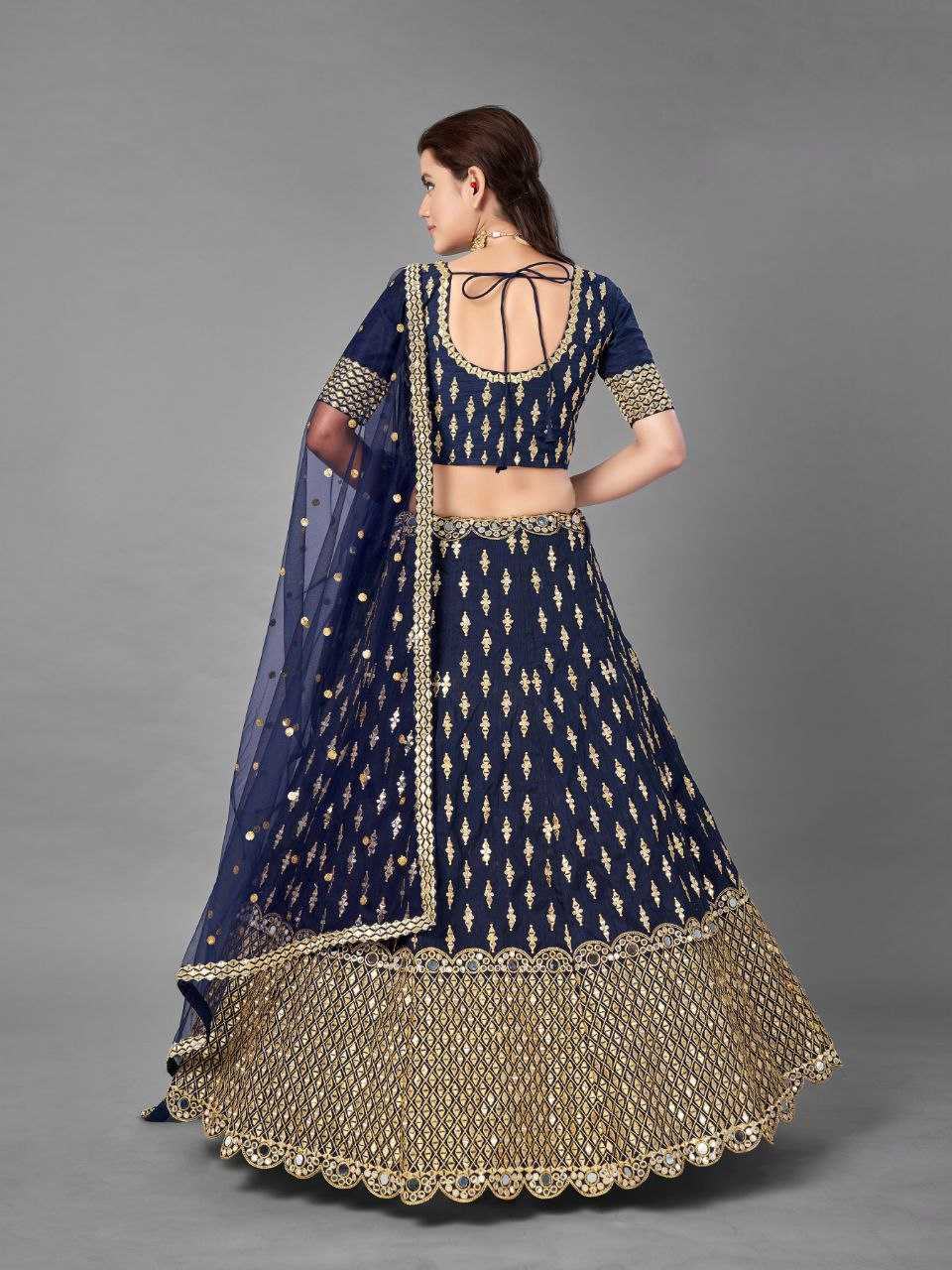 Ynf Banglori Silk RIN228 55 Lehengas Wholesale Silk Lehenga Mirror Work Lehenga Manufacturer