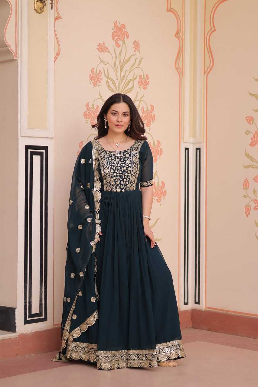 Ynf Blooming KESH489 1177 Gowns Wholesale Fancy Gowns Embroidery Gowns Anarkali Gown Manufacturer