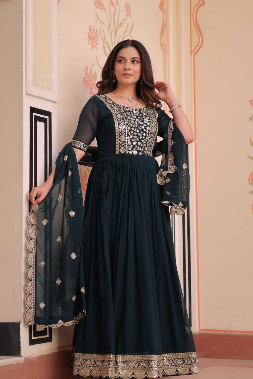 Ynf Blooming KESH489 1177 Gowns Wholesale Fancy Gowns Embroidery Gowns Anarkali Gown Manufacturer