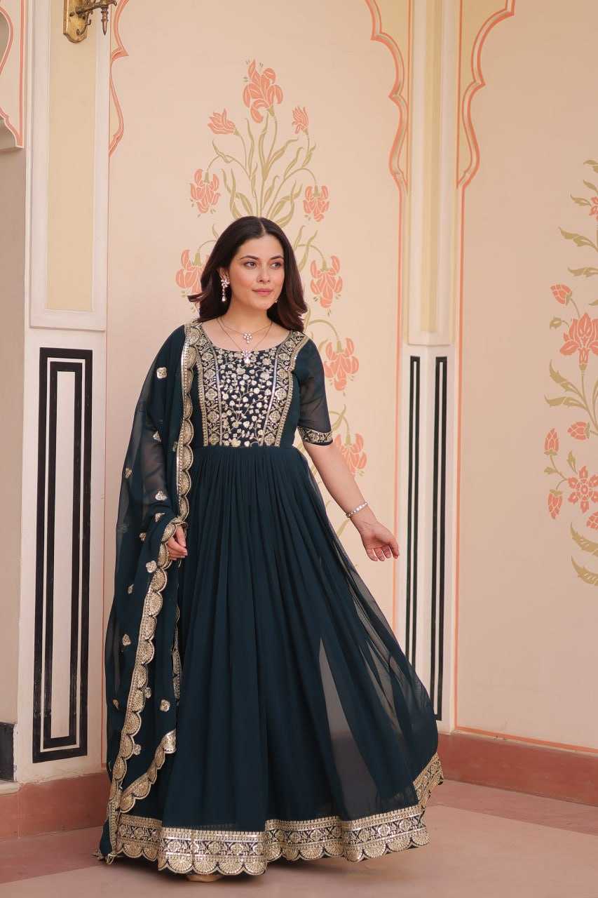 Ynf Blooming KESH489 1177 Gowns Wholesale Fancy Gowns Embroidery Gowns Anarkali Gown Manufacturer