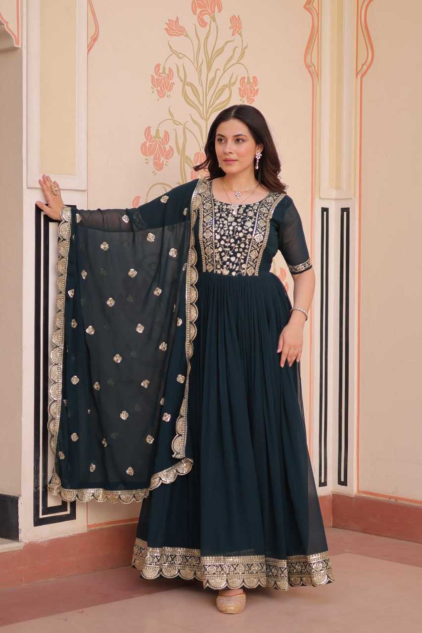 Ynf Blooming KESH489 1177 Gowns Wholesale Fancy Gowns Embroidery Gowns Anarkali Gown Manufacturer