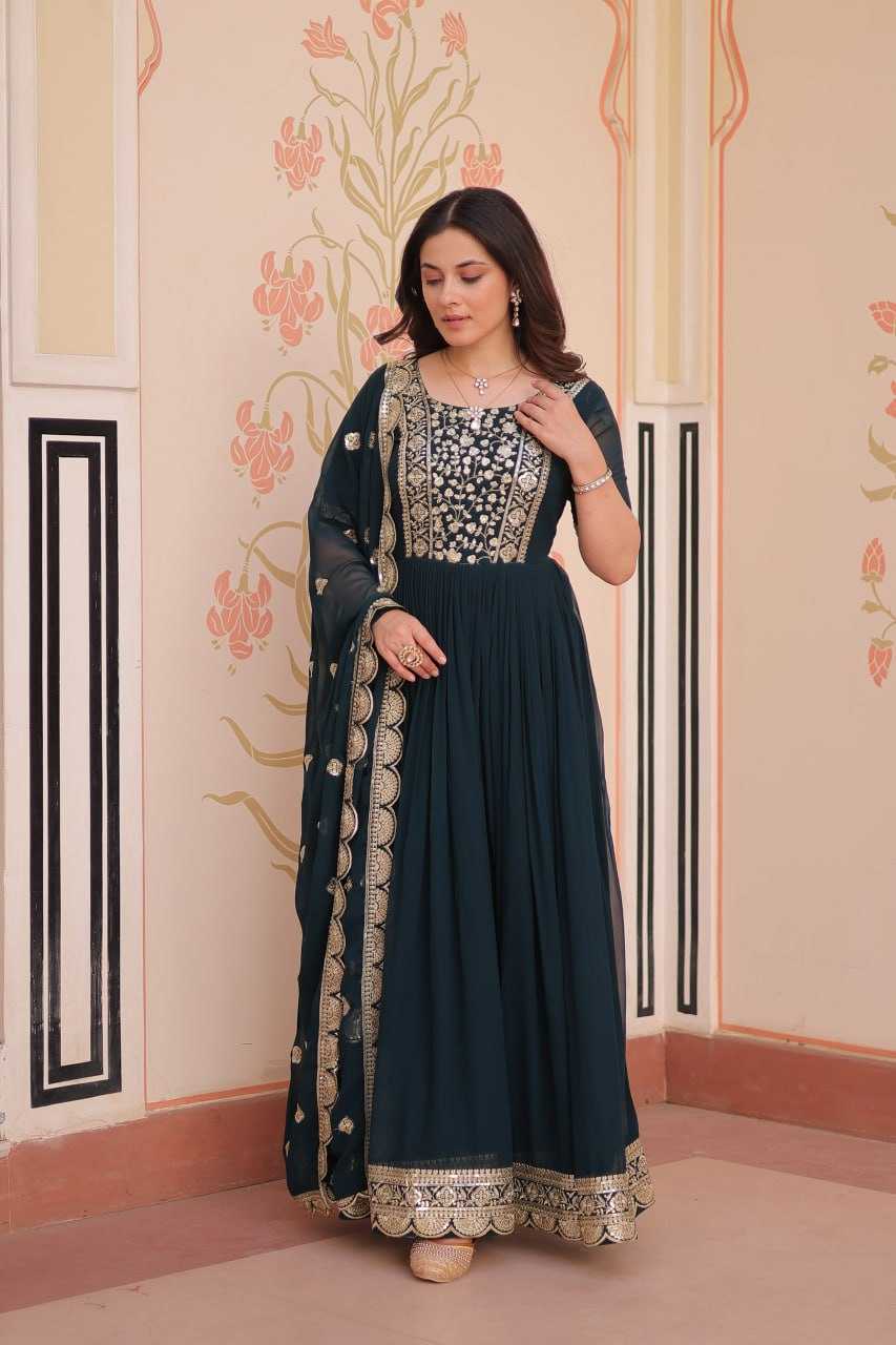 Ynf Blooming KESH489 1177 Gowns Wholesale Fancy Gowns Embroidery Gowns Anarkali Gown Manufacturer