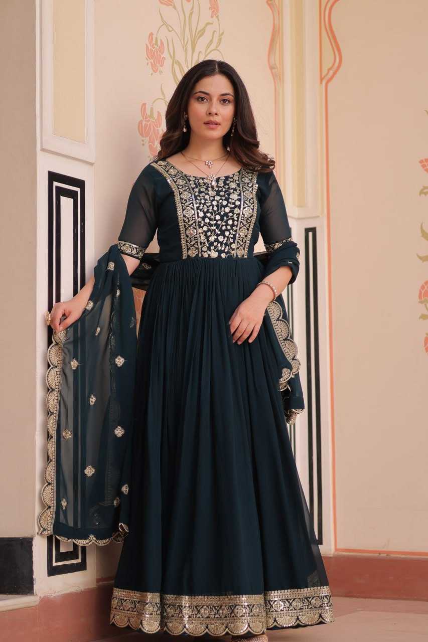 Ynf Blooming KESH489 1177 Gowns Wholesale Fancy Gowns Embroidery Gowns Anarkali Gown Manufacturer