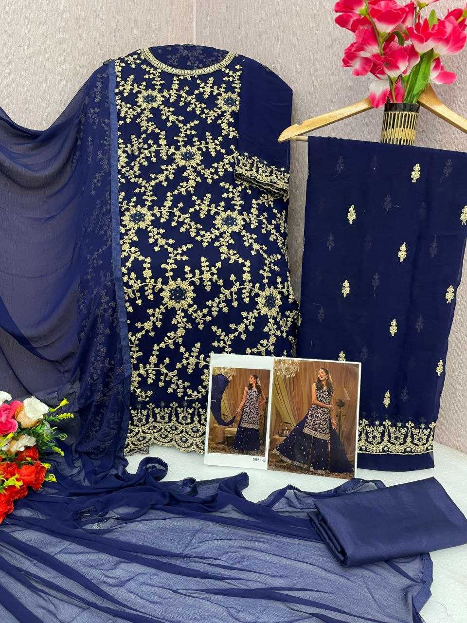 Ynf Blooming RIN131 5051 Suits & Dresses Wedding Collections Festive Collections Wholesale Embroidery Suits Georgette Suit Designer Suits Manufacturer