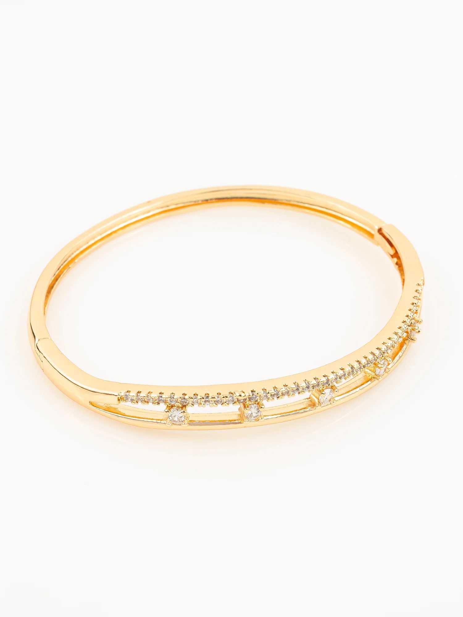 Ynf Brass KESH105 BG2587 Womens Jewellery Wholesale AD Diamond Bangles Brass Gold Bangles Fashion Bangles Manufacturer