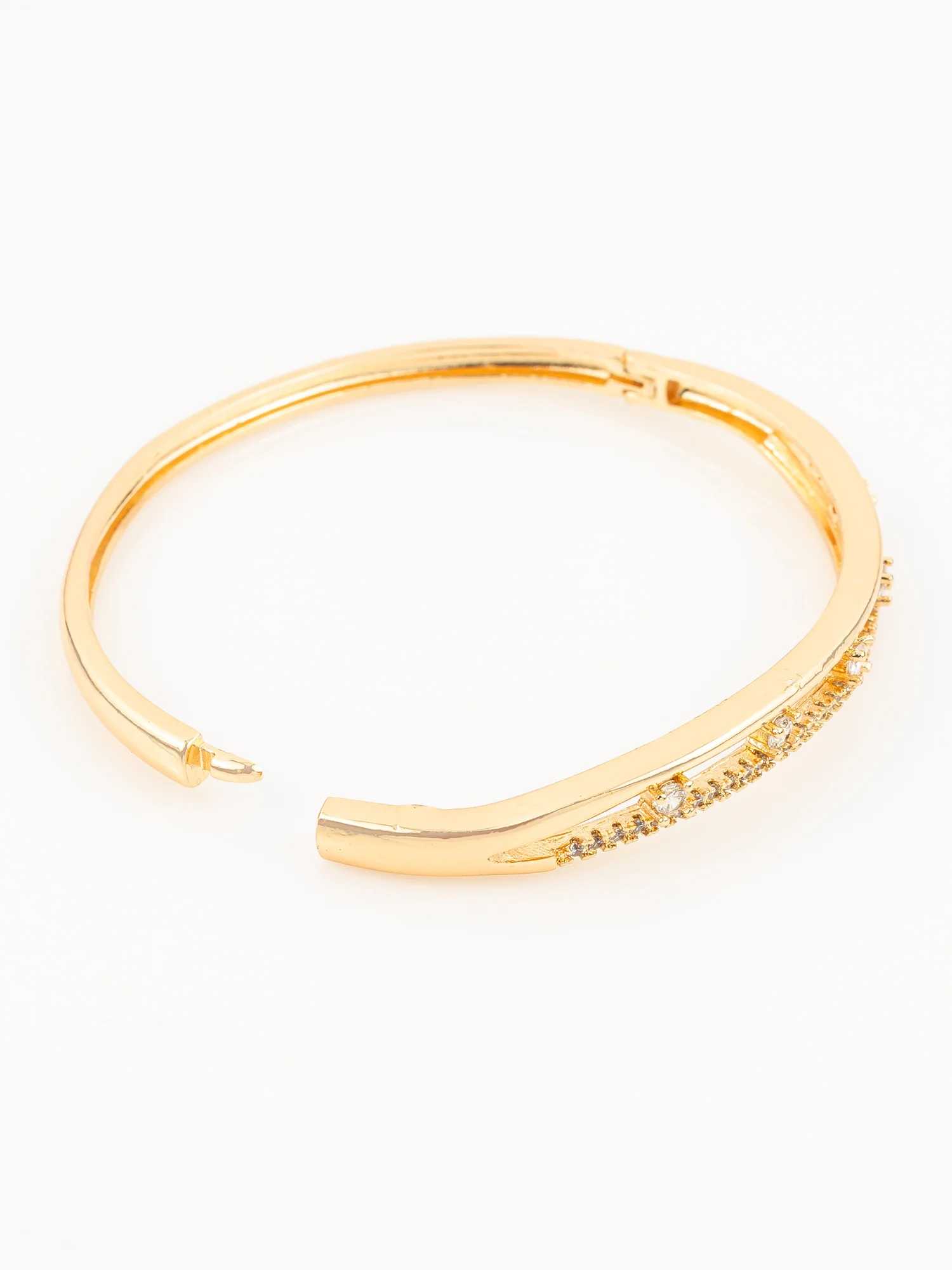 Ynf Brass KESH105 BG2587 Womens Jewellery Wholesale AD Diamond Bangles Brass Gold Bangles Fashion Bangles Manufacturer