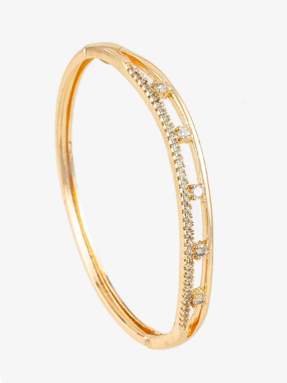 Ynf Brass KESH105 BG2587 Womens Jewellery Wholesale AD Diamond Bangles Brass Gold Bangles Fashion Bangles Manufacturer