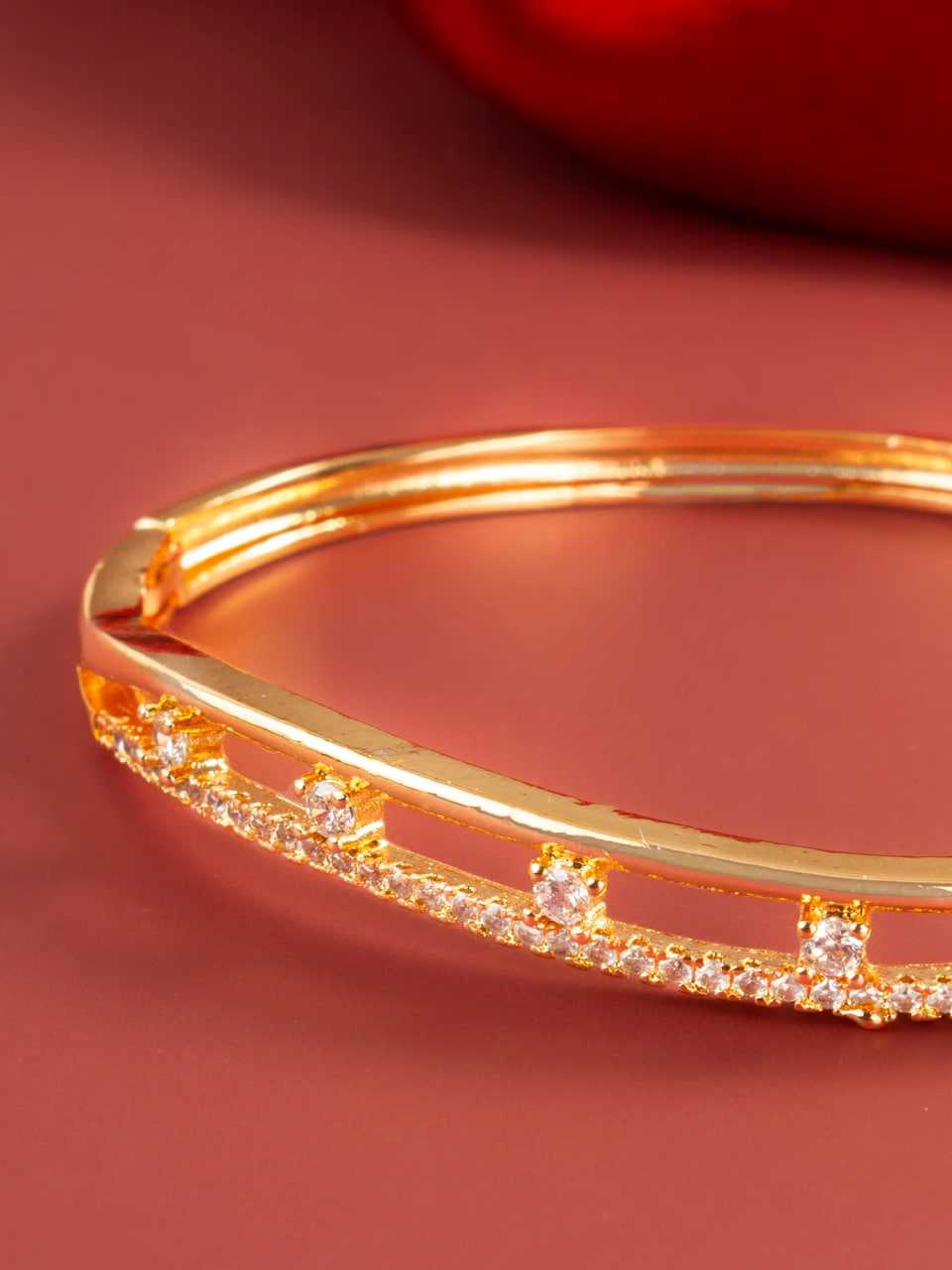 Ynf Brass KESH105 BG2587 Womens Jewellery Wholesale AD Diamond Bangles Brass Gold Bangles Fashion Bangles Manufacturer