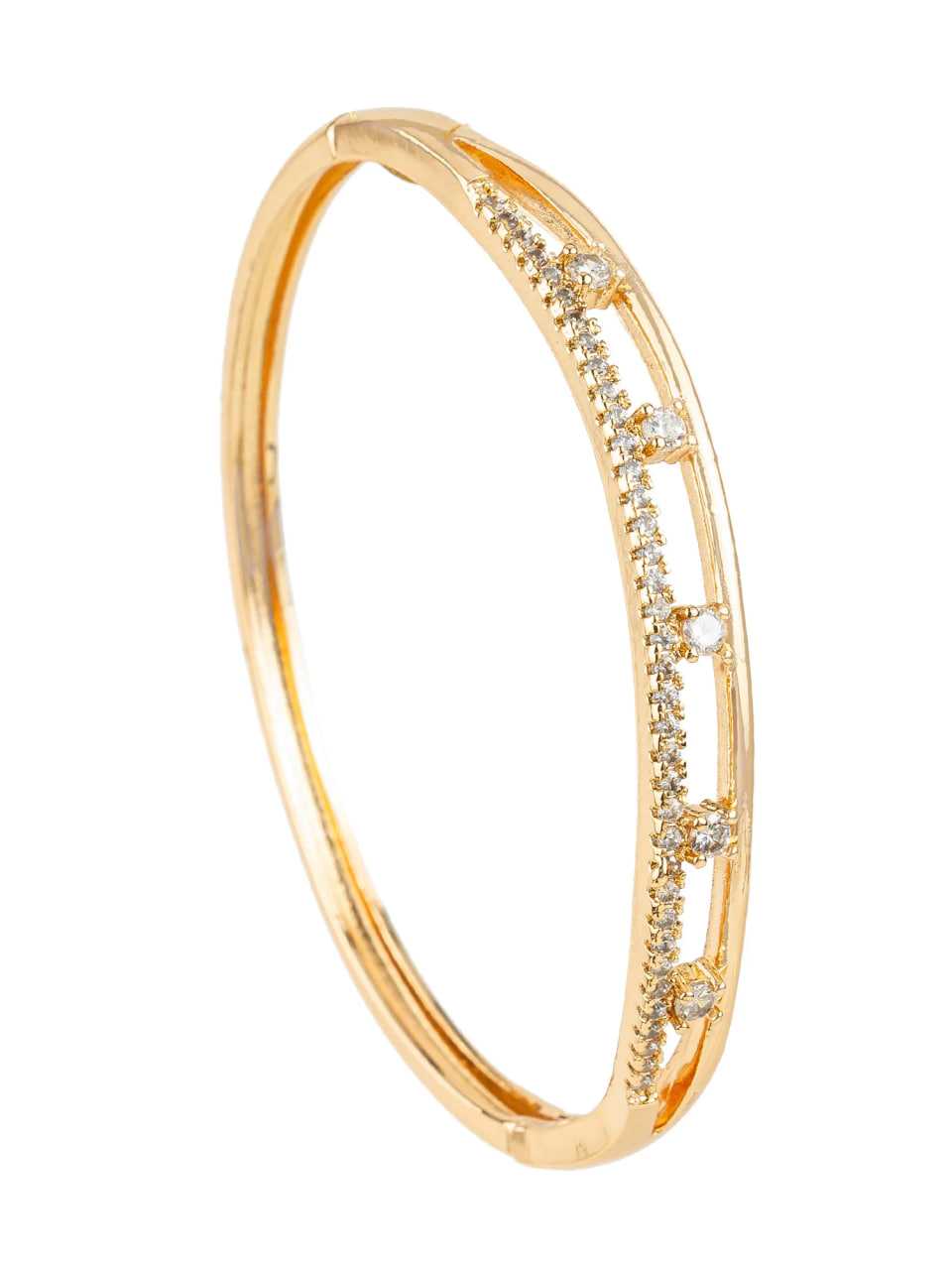 Ynf Brass KESH105 BG2587 Womens Jewellery Wholesale AD Diamond Bangles Brass Gold Bangles Fashion Bangles Manufacturer