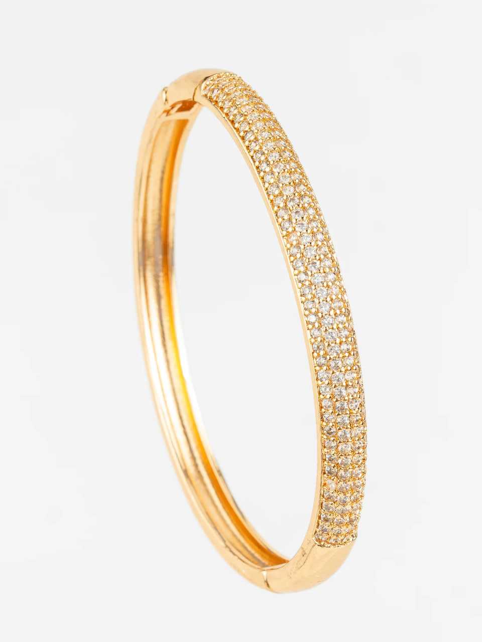 Ynf Brass KESH105 BG2590 Womens Jewellery Wholesale AD Diamond Bangles Brass Gold Bangles Fashion Bangles Manufacturer
