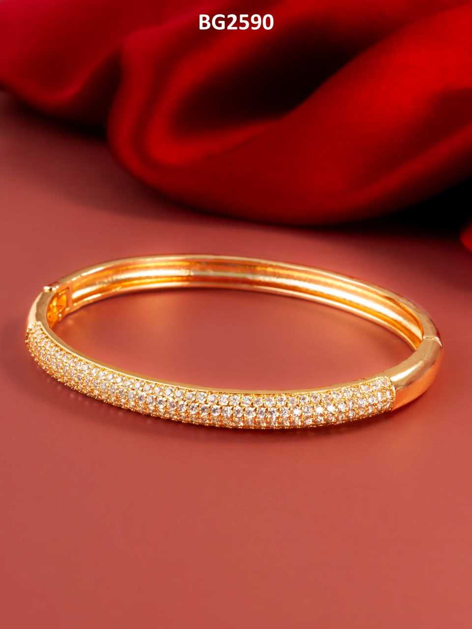 Ynf Brass KESH105 BG2590 Womens Jewellery Wholesale AD Diamond Bangles Brass Gold Bangles Fashion Bangles Manufacturer