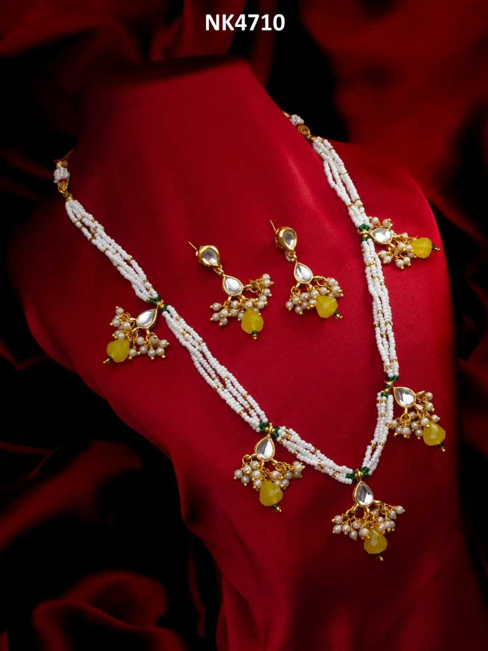 Ynf Brass KESH105 NK4710 Womens Jewellery Wholesale Long Sets Fancy Mala Necklaces Kundan Pendant Sets Manufacturer