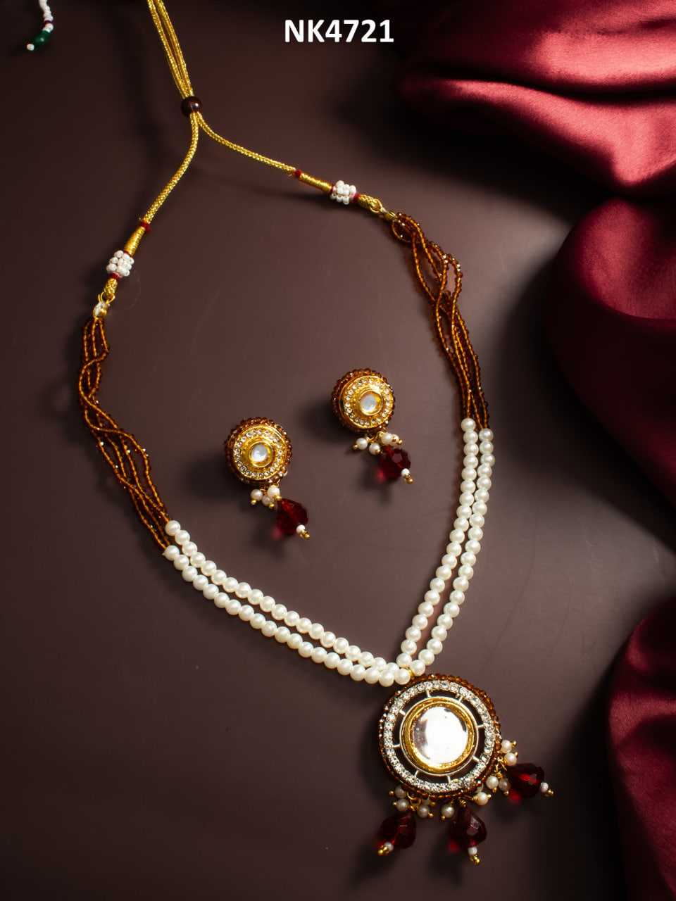 Ynf Brass KESH105 NK4721 Womens Jewellery Wholesale Fancy Mala Necklaces Kundan Necklace Set Manufacturer