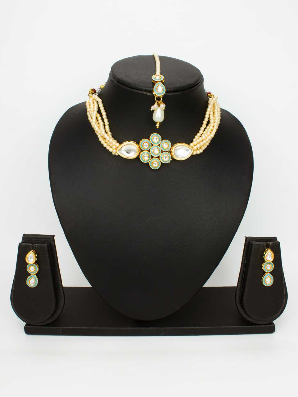 Ynf Brass KESH105 NK4734 Womens Jewellery Wholesale Choker Necklaces Fancy Mala Necklaces Kundan Pendant Sets Manufacturer