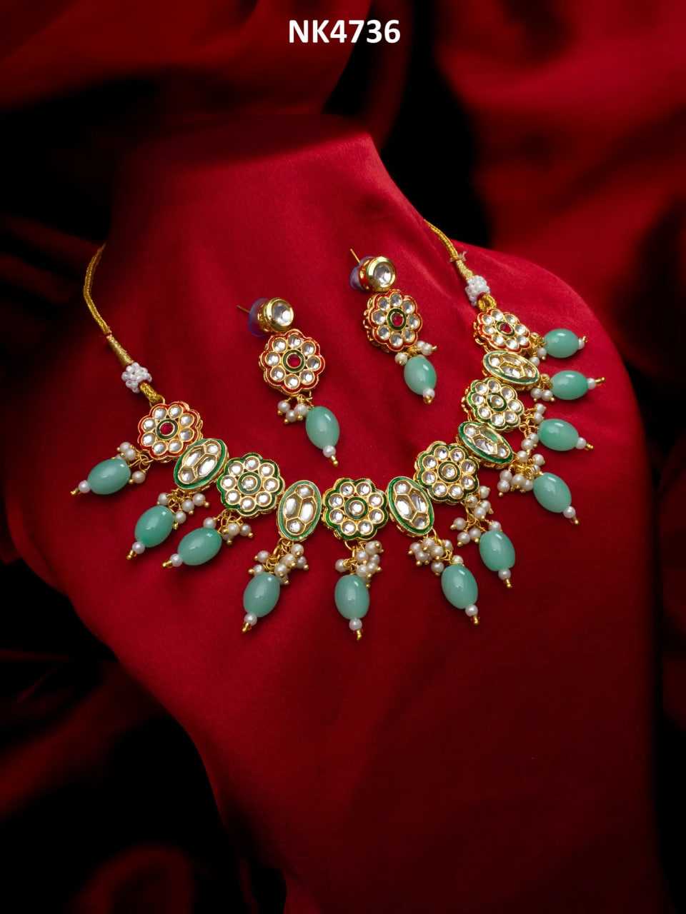 Ynf Brass KESH105 NK4736 Womens Jewellery Wholesale Kundan Pendant Sets Necklaces Set Manufacturer