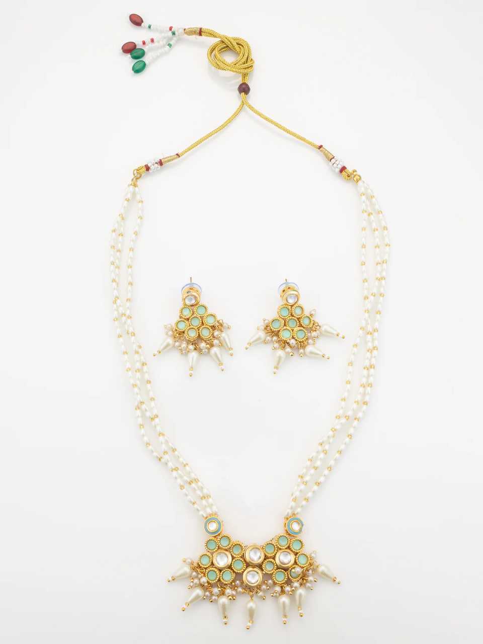 Ynf Brass KESH105 NK4746 Womens Jewellery Wholesale Long Sets Fancy Mala Necklaces Kundan Necklace Set Manufacturer