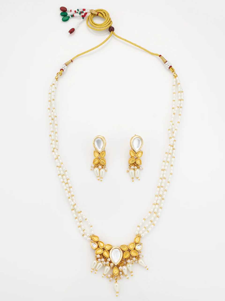 Ynf Brass KESH105 NK4747 Womens Jewellery Wholesale Long Sets Fancy Mala Necklaces Kundan Pendant Sets Manufacturer