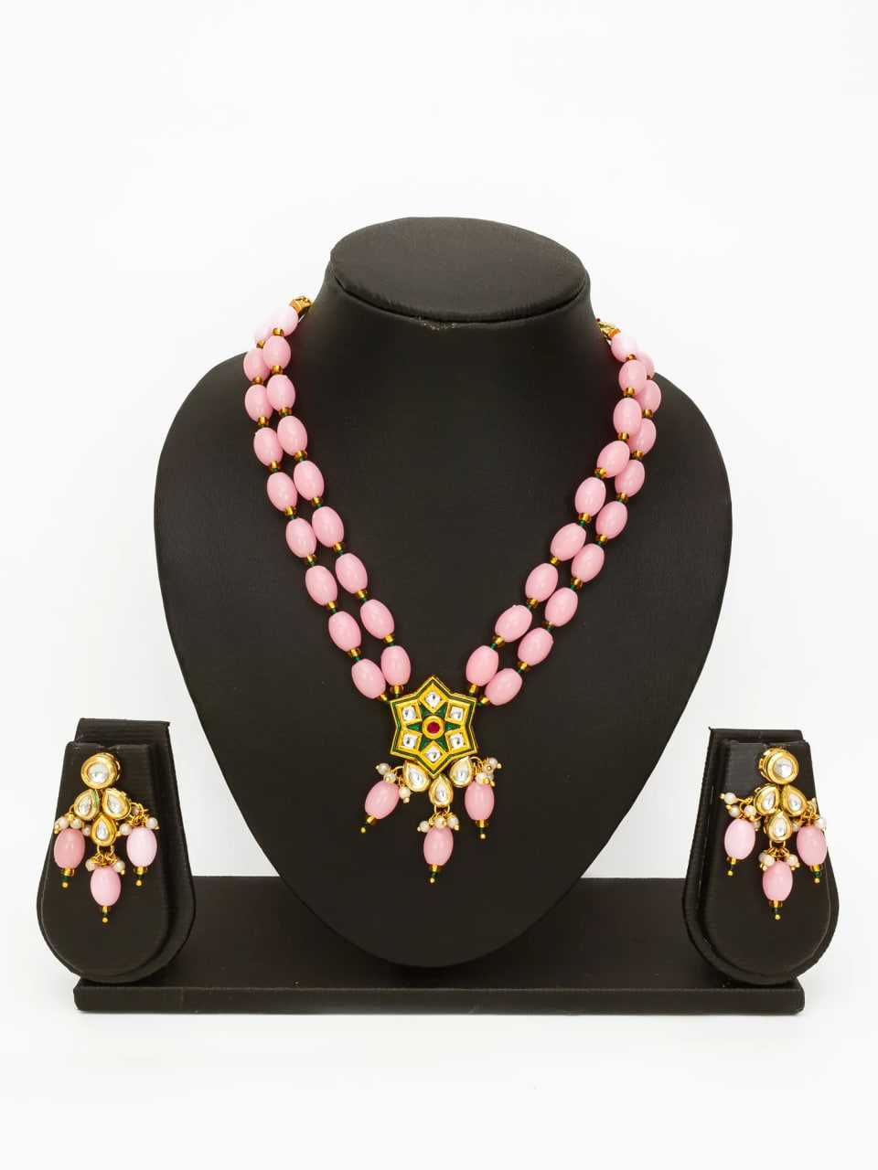 Ynf Brass KESH105 NK4760 Womens Jewellery Wholesale Long Sets Fancy Mala Necklaces Kundan Pendant Sets Manufacturer