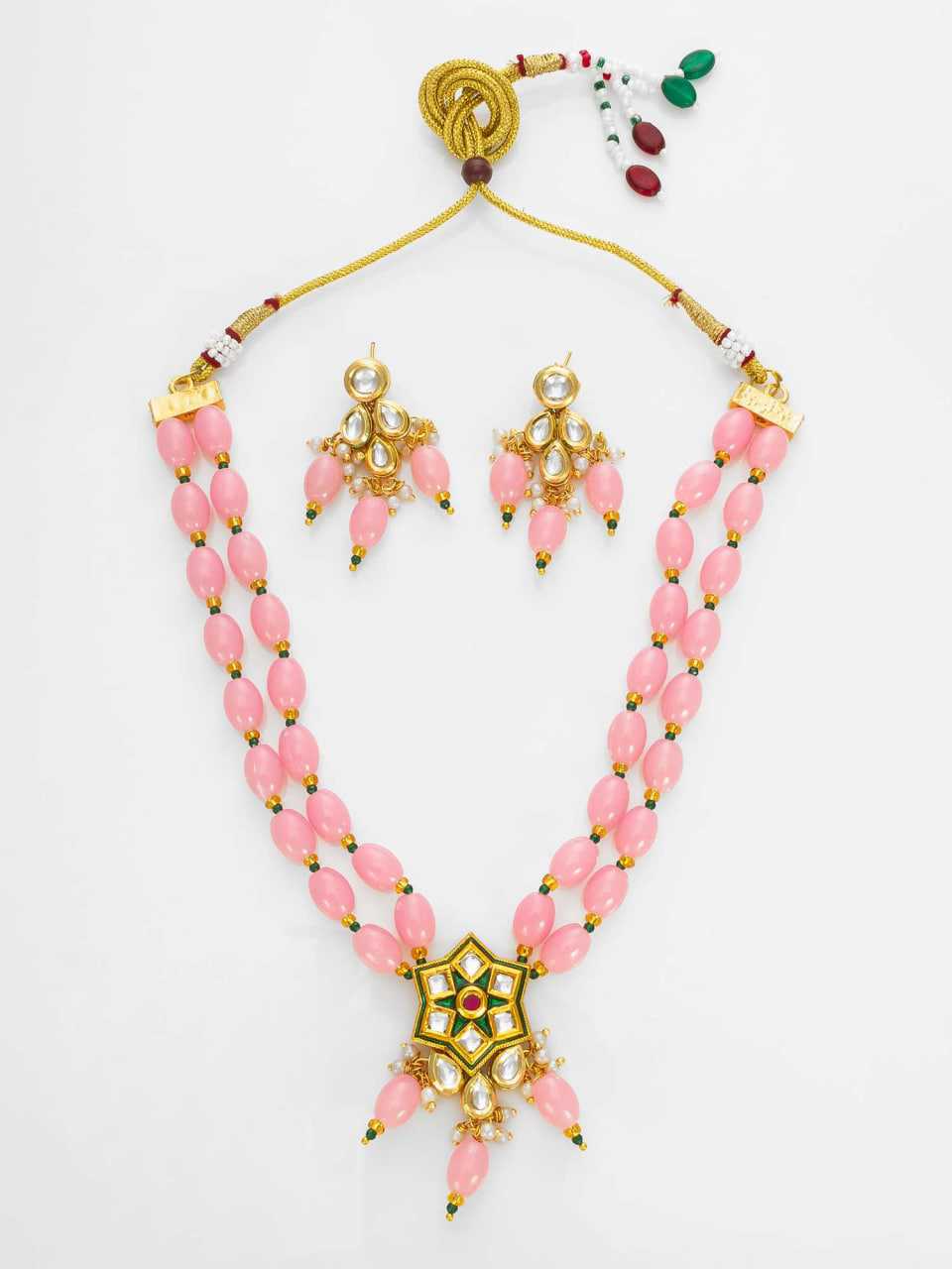 Ynf Brass KESH105 NK4760 Womens Jewellery Wholesale Long Sets Fancy Mala Necklaces Kundan Pendant Sets Manufacturer