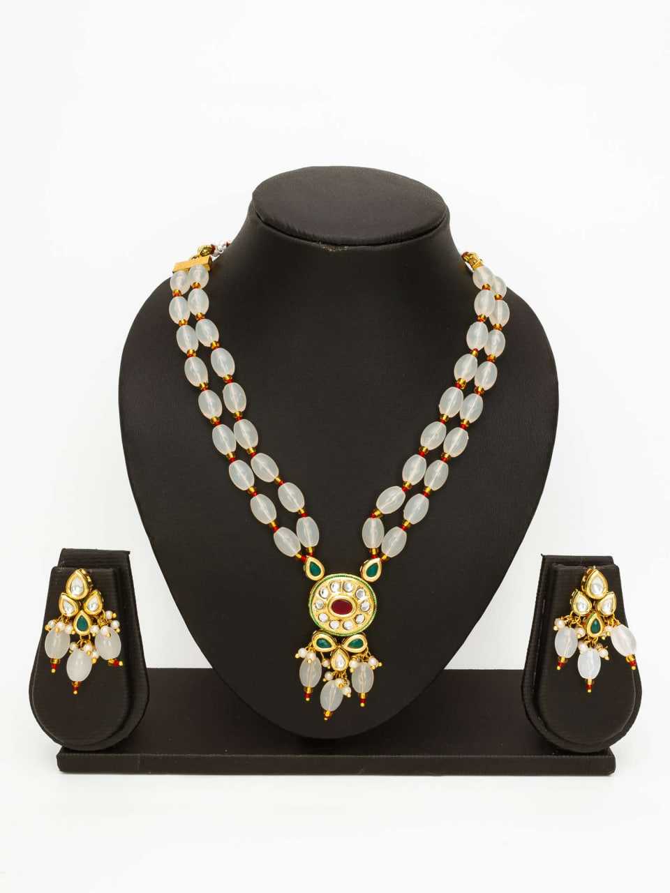 Ynf Brass KESH105 NK4761 Womens Jewellery Wholesale Long Sets Fancy Mala Necklaces Kundan Pendant Sets Manufacturer