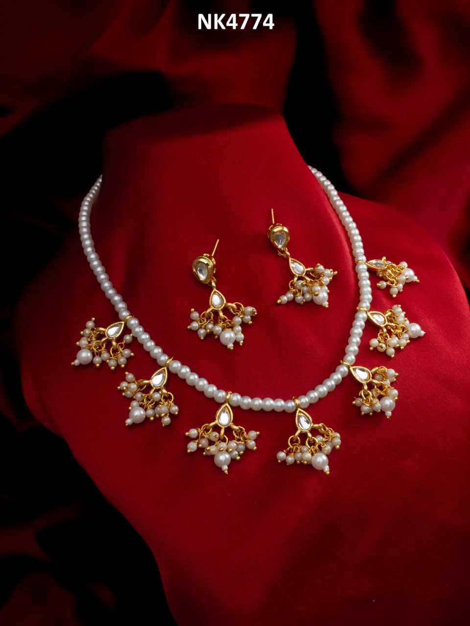 Ynf Brass KESH105 NK4774 Womens Jewellery Wholesale Fancy Mala Necklaces Kundan Pendant Sets Manufacturer