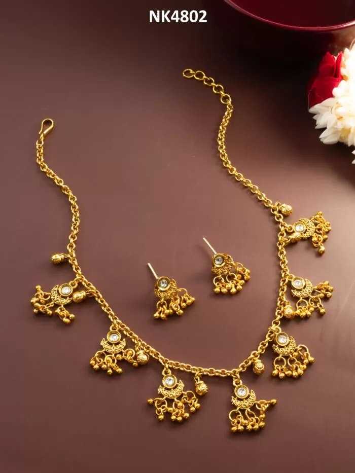 Ynf Brass KESH105 NK4802 Womens Jewellery Wholesale Choker Necklaces Fancy Mala Necklaces Kundan Necklace Set Manufacturer